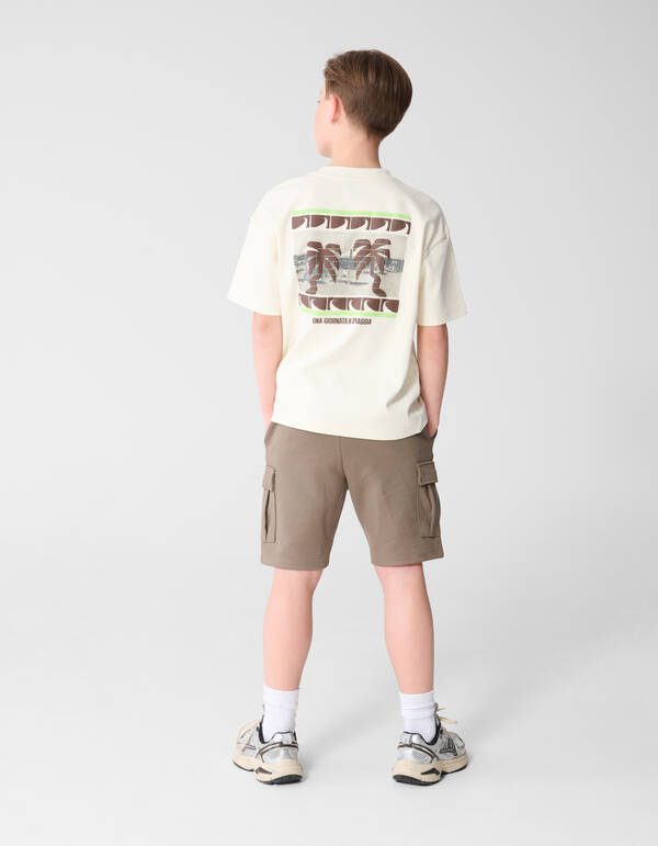 Spiaggia Artwork T-shirt Gebroken Wit SHOEBY BOYS