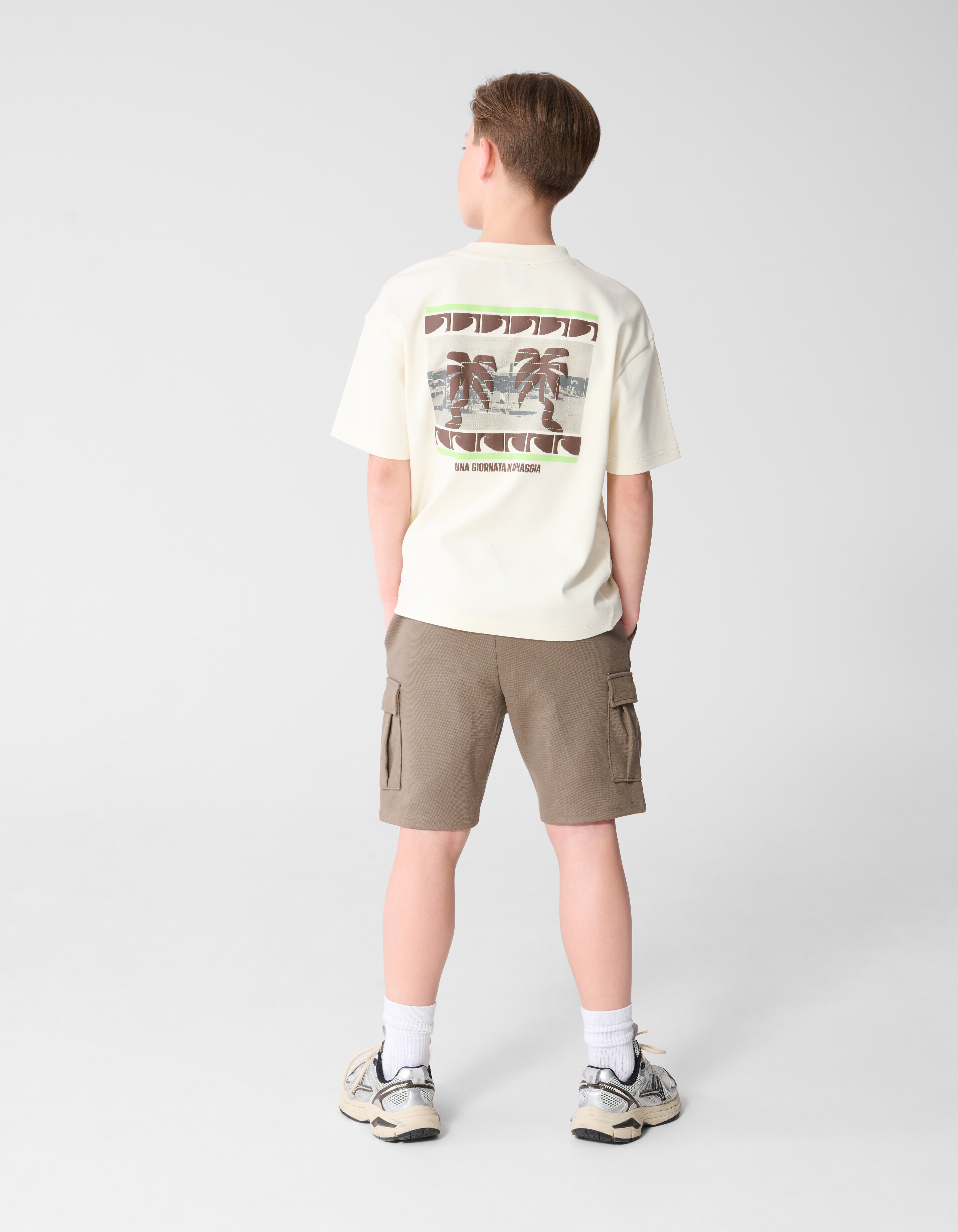 Spiaggia Artwork T-shirt Gebroken Wit SHOEBY BOYS