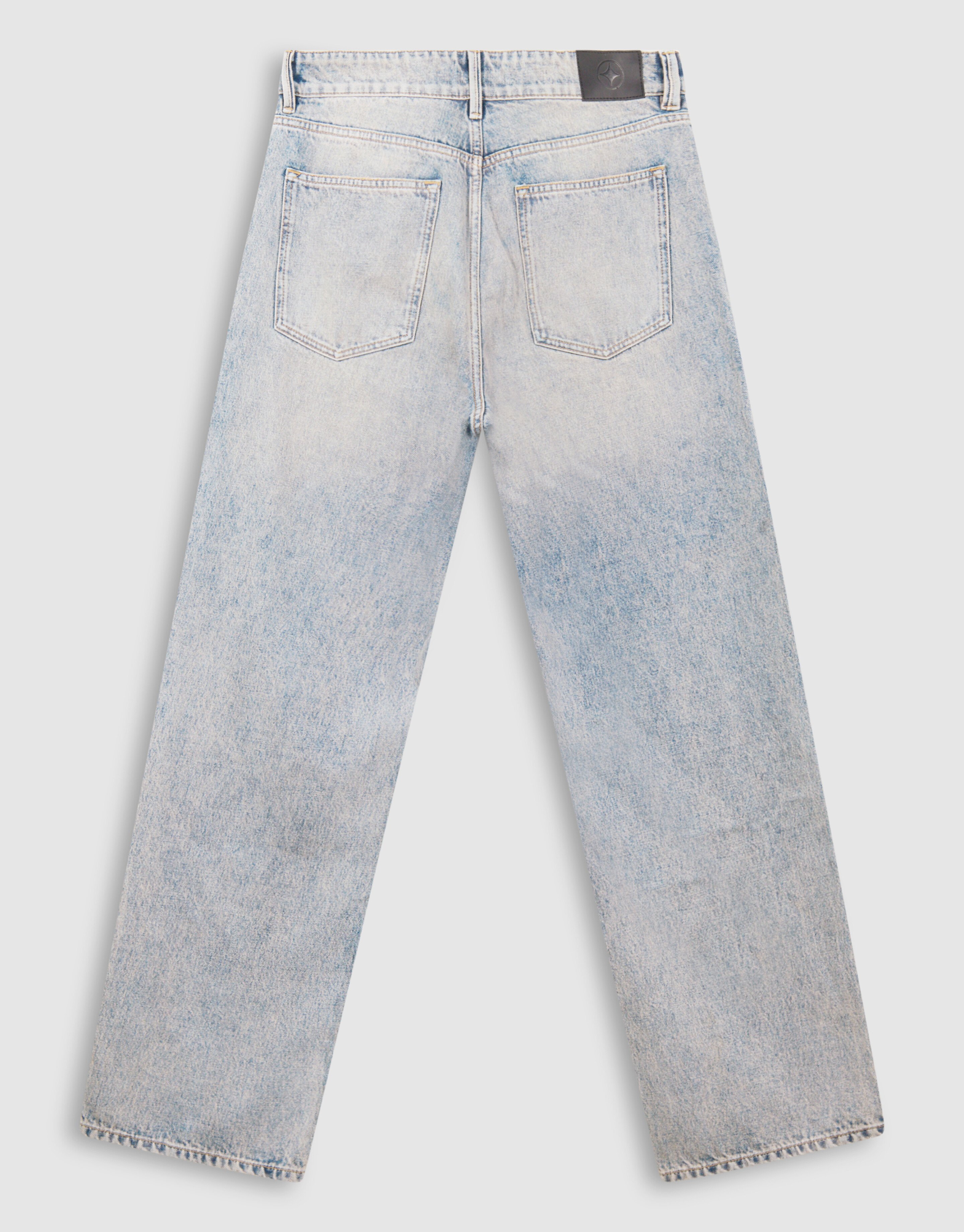 Baggy Fit Jeans Washed Blauw/Grijs L32 SHOEBY MEN