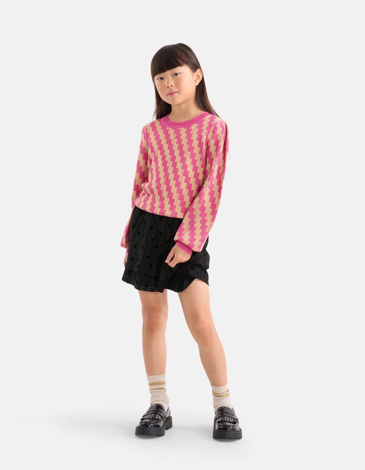 Jacquard Trui Goud SHOEBY GIRLS