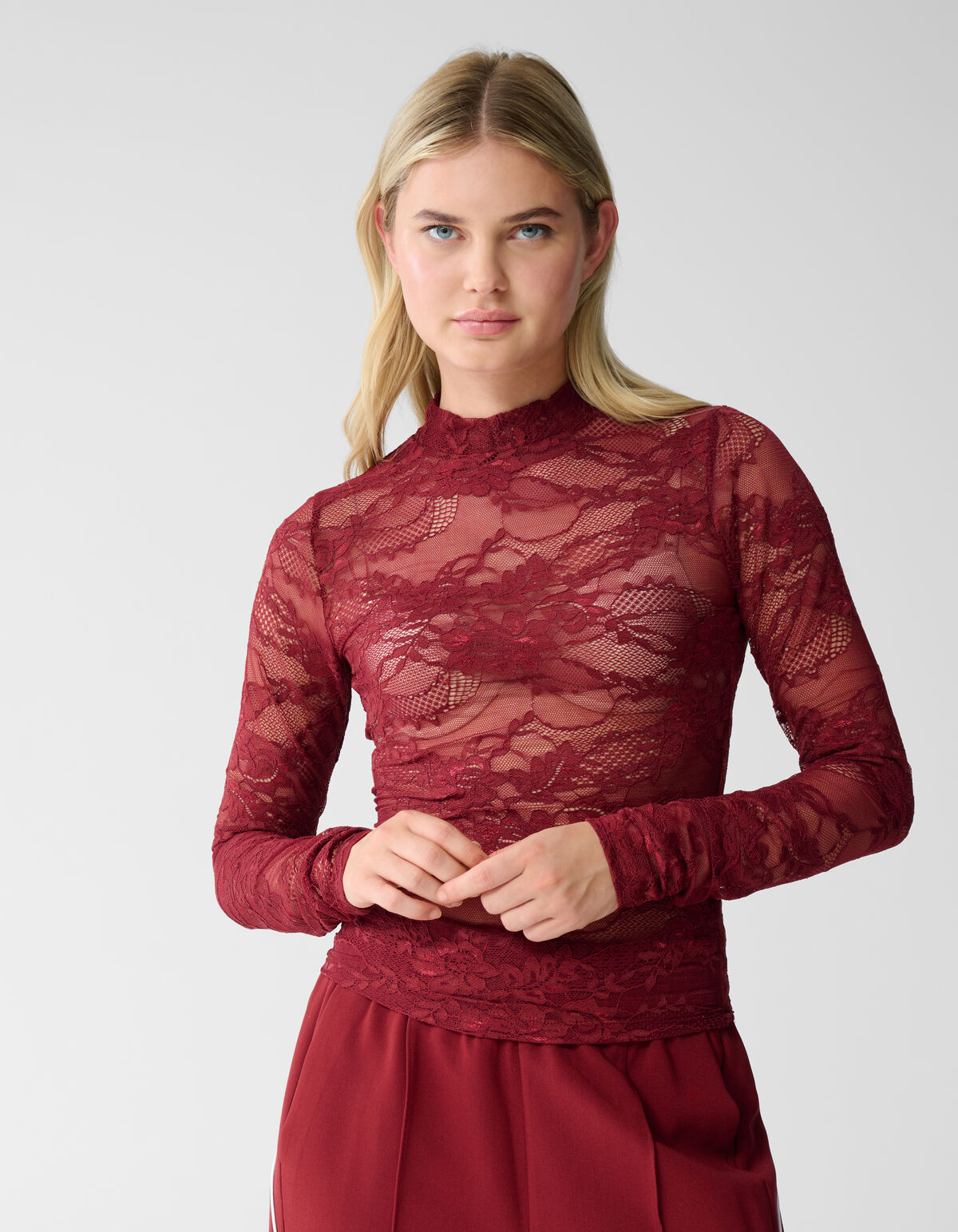 Kanten Top Rood SHOEBY WOMEN