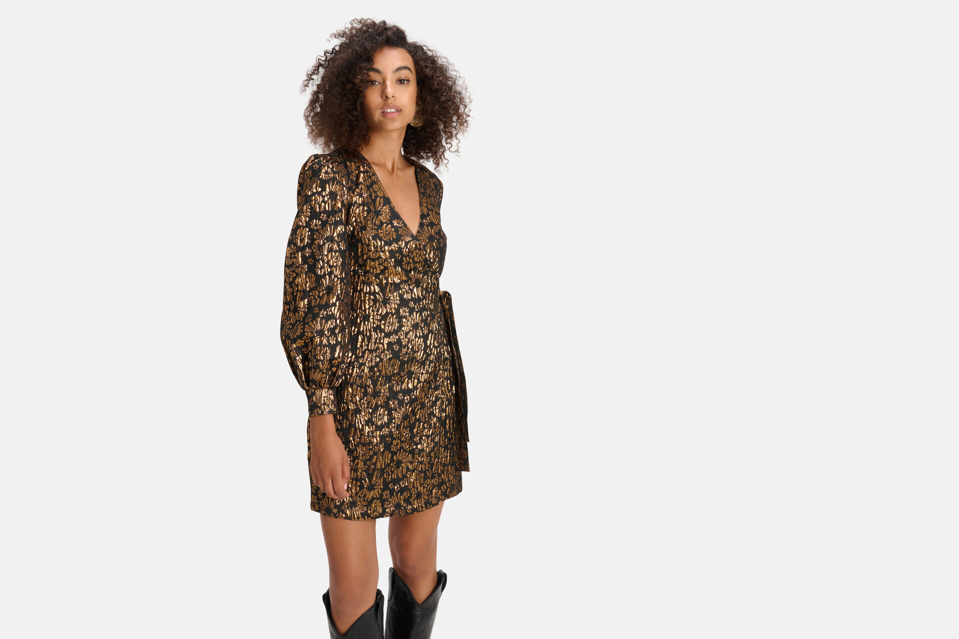 Jacquard Jurk Zwart SHOEBY WOMEN