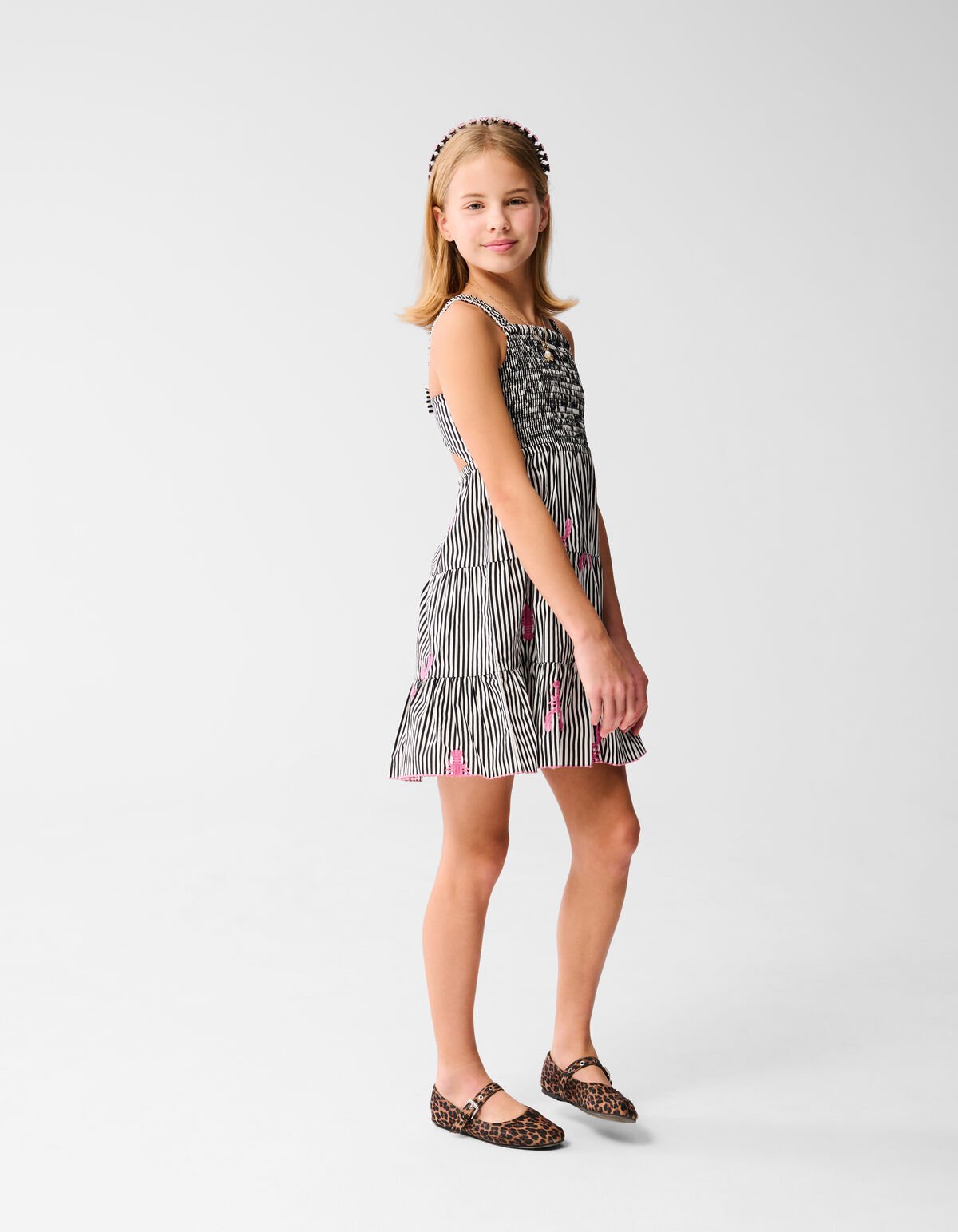Striped Kreeften Jurk Zwart SHOEBY GIRLS