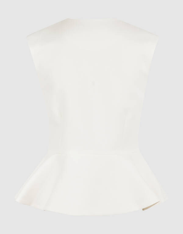 Peplum Gilet Wit SHOEBY WOMEN