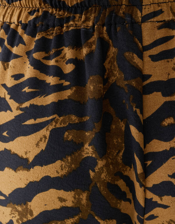 Twist Tiger Wide leg Broek Bruin SHOEBY GIRLS