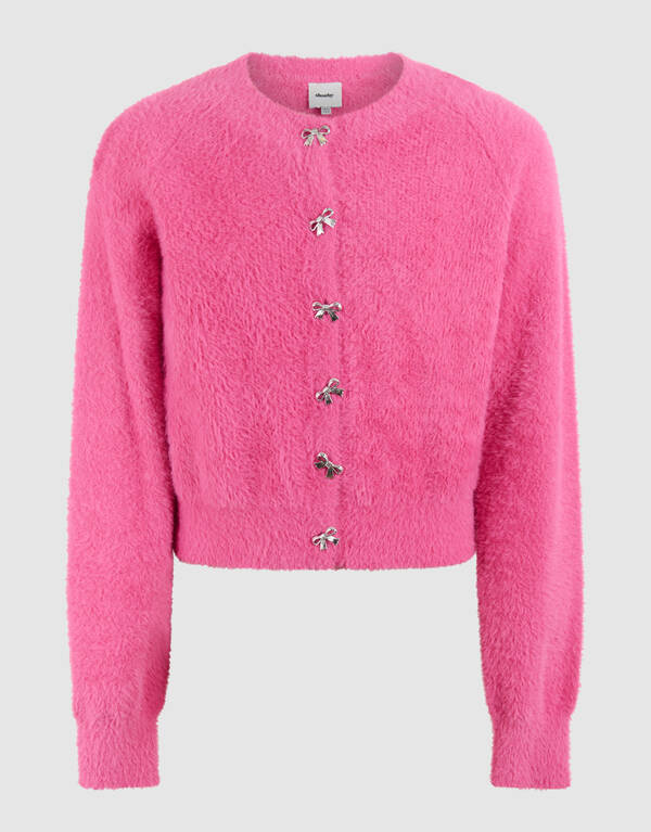 Harig Strik Vest Roze SHOEBY GIRLS