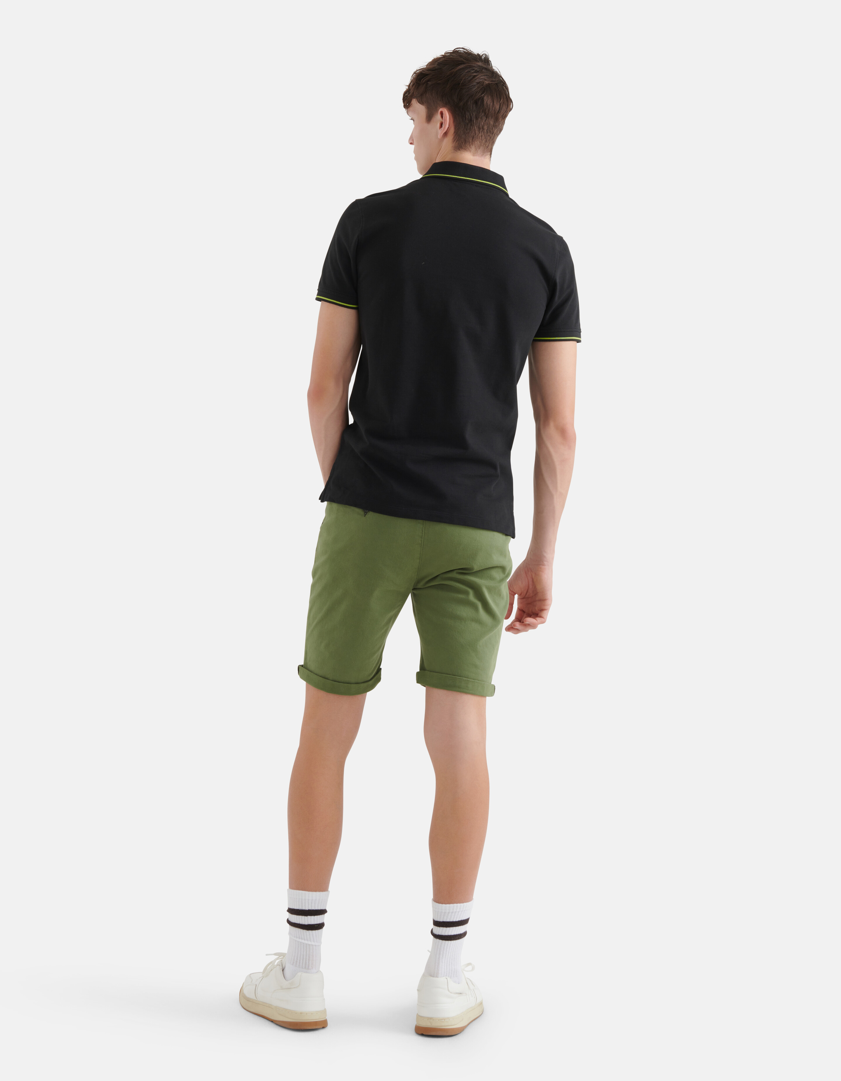 Twill Short Donkergroen SHOEBY MEN