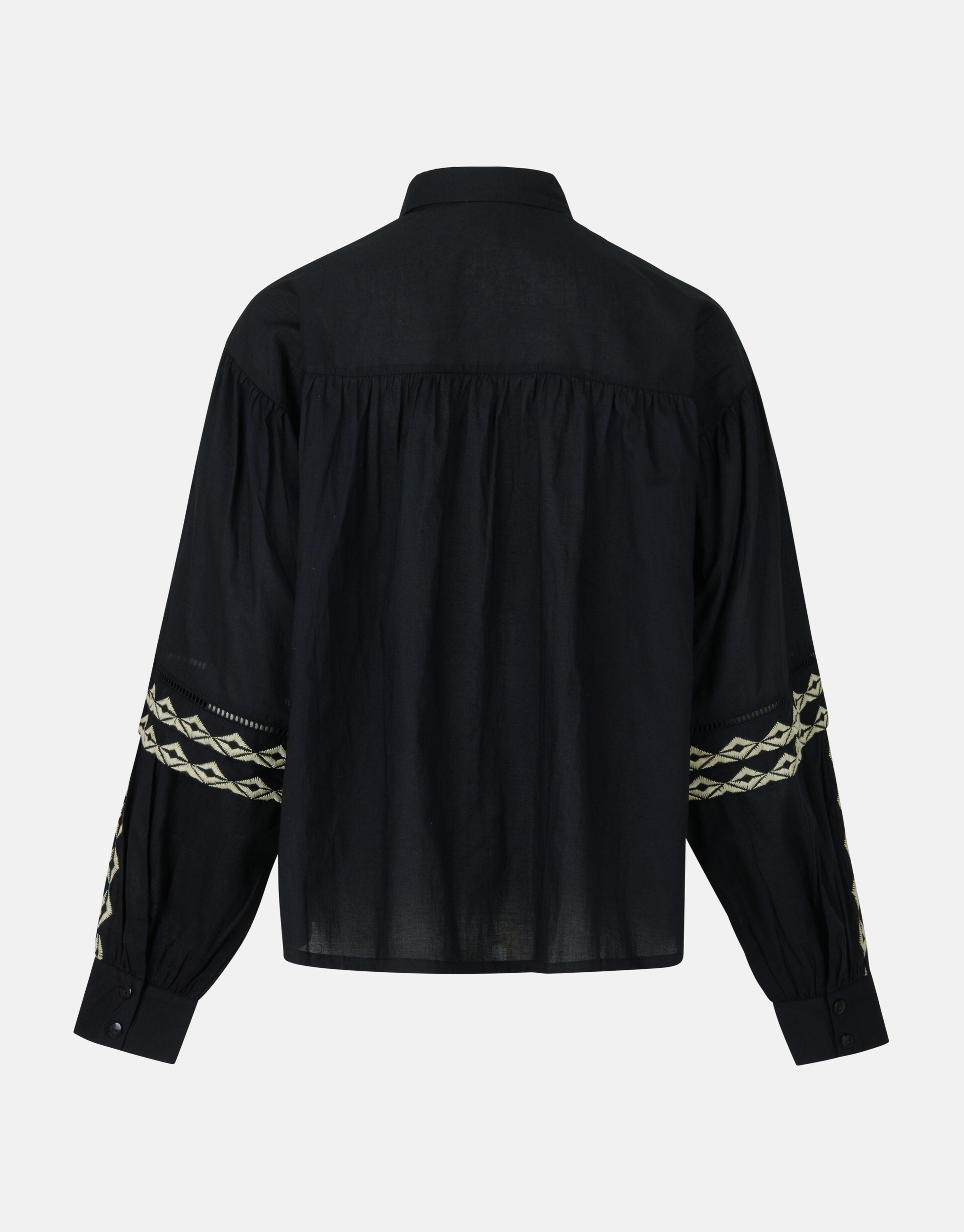 Embroidery Blouse Zwart SHOEBY WOMEN