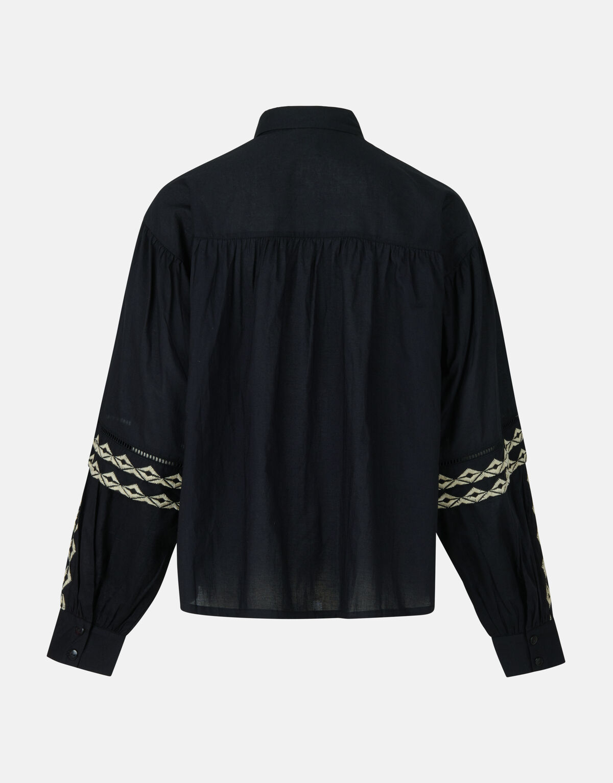 Embroidery Blouse Zwart SHOEBY WOMEN
