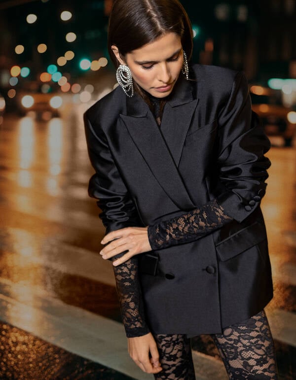 Kanten Top Zwart SHOEBY WOMEN