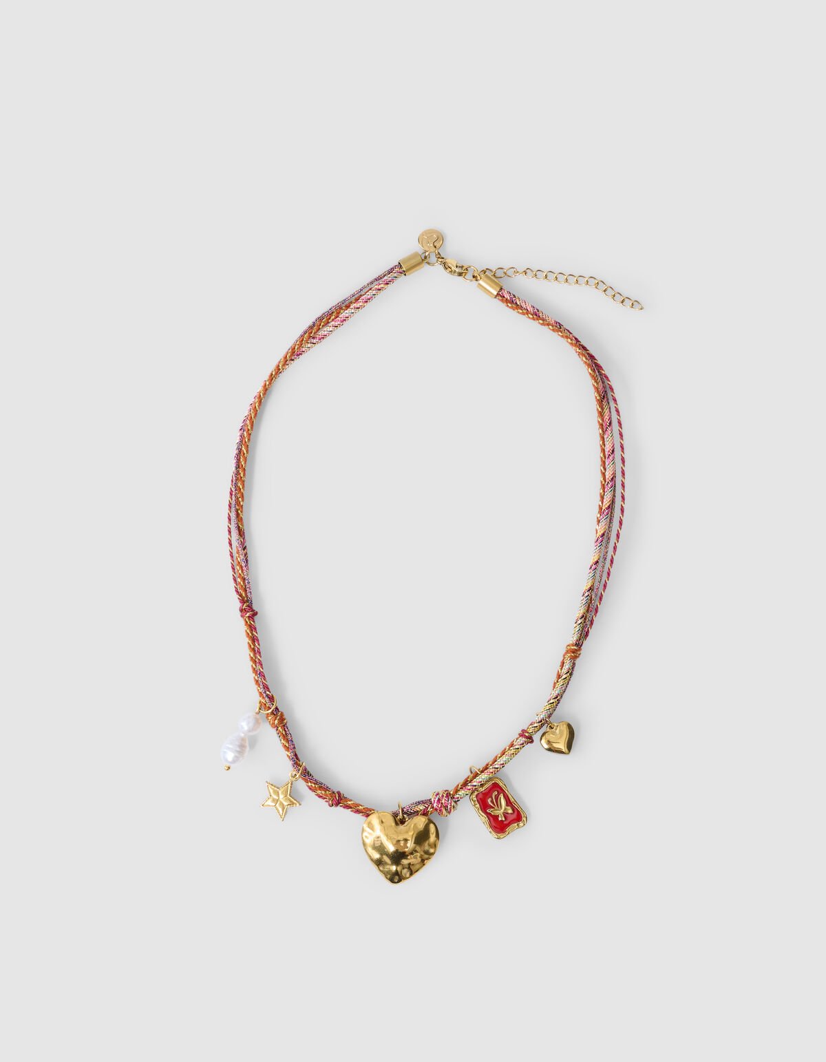 Touw Charm Ketting Bruin SHOEBY ACCESSOIRES