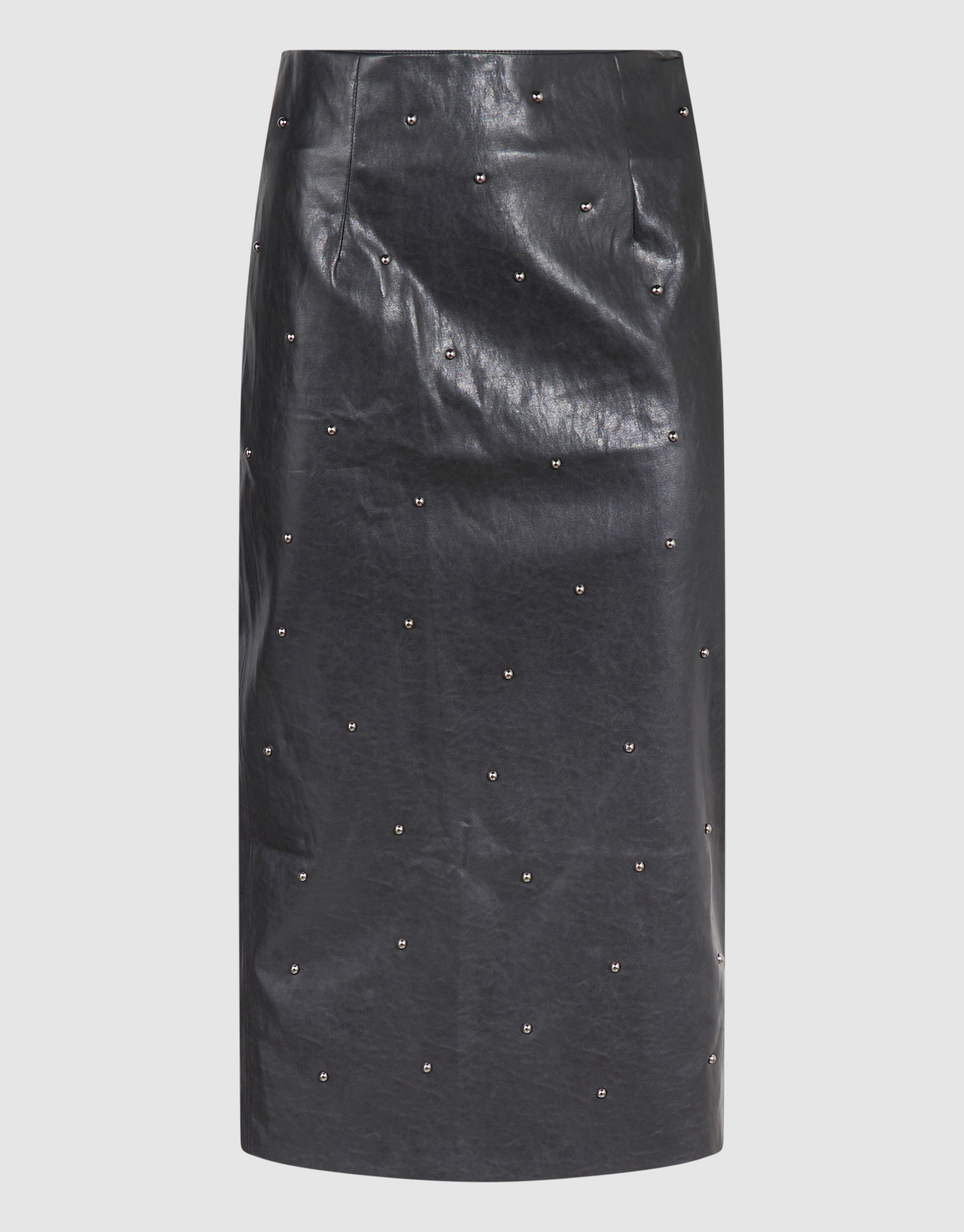 Studded Vegan Leren Maxi Rok Zwart By Mieke SHOEBY WOMEN