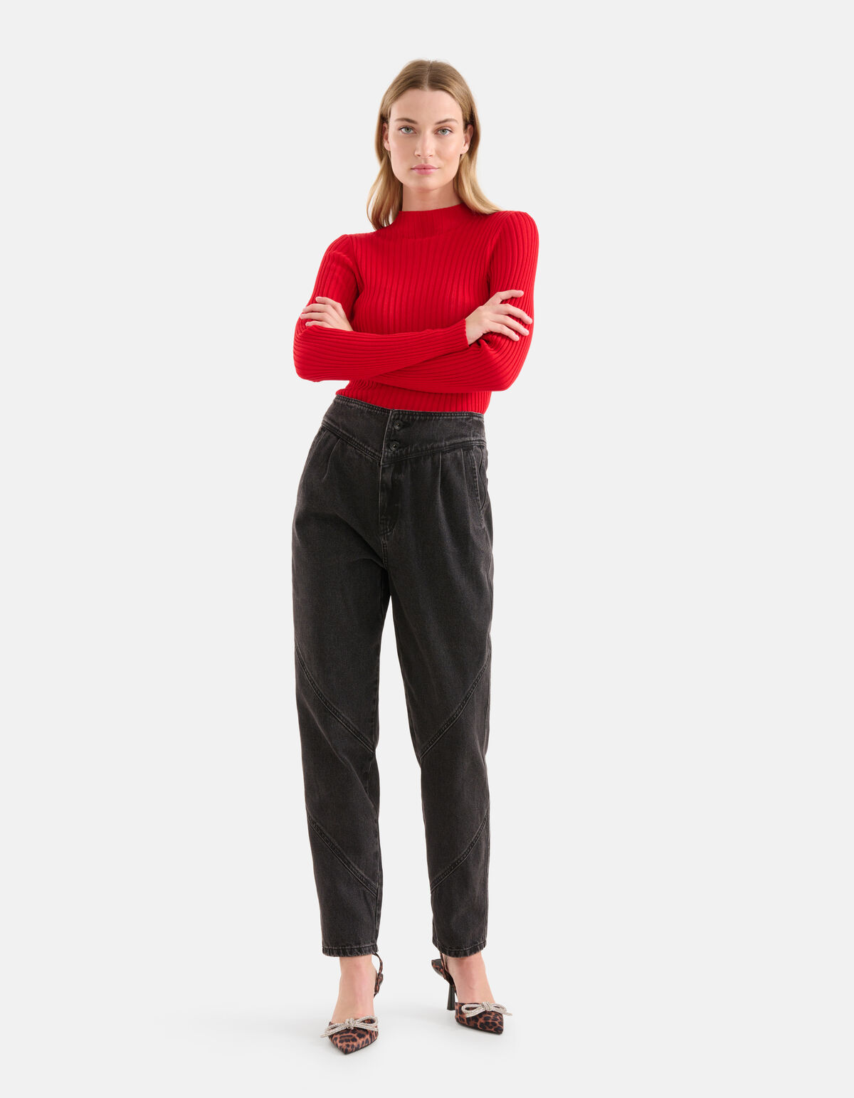 Leopard Strass Strik Hakken Bruin SHOEBY SHOES