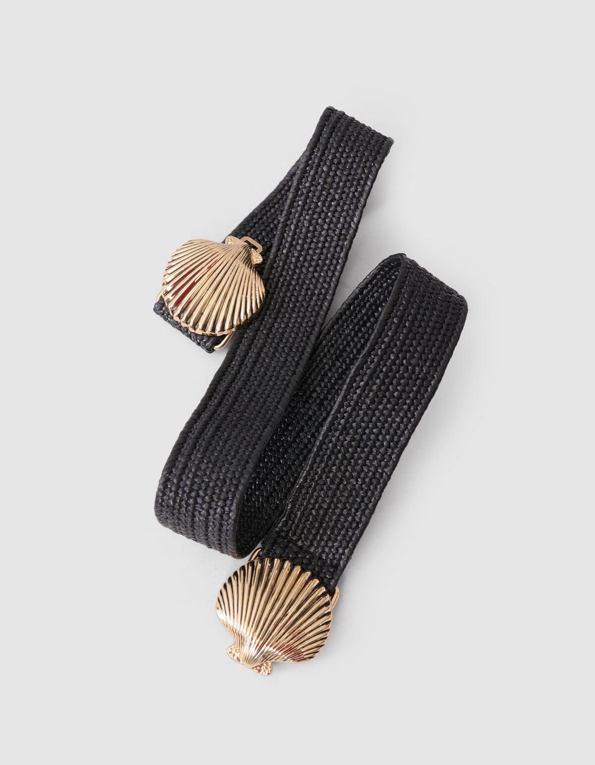 Gevlochten Schelp Riem Zwart SHOEBY ACCESSOIRES