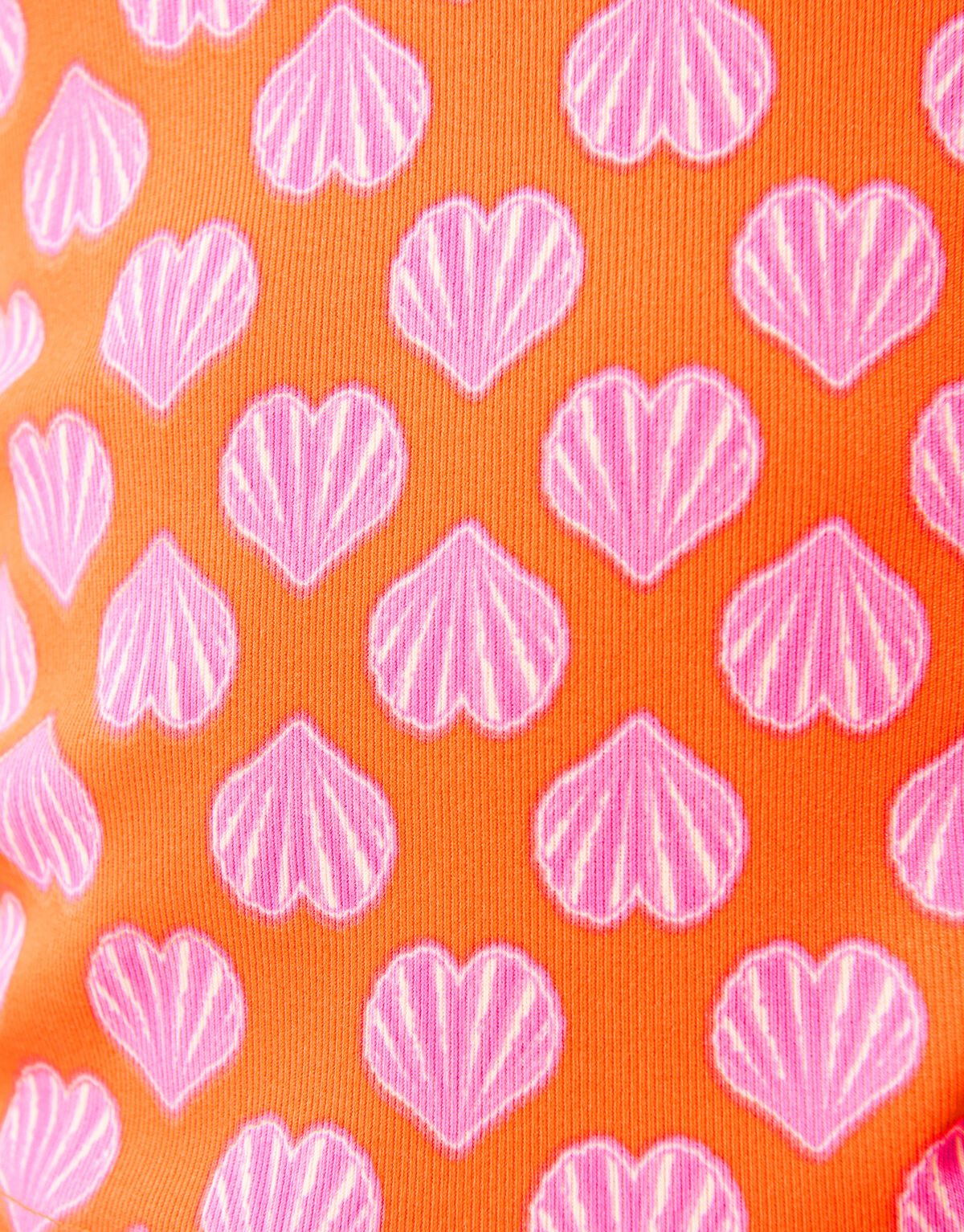 Schelpen Ruffle Rib Top Oranje SHOEBY GIRLS