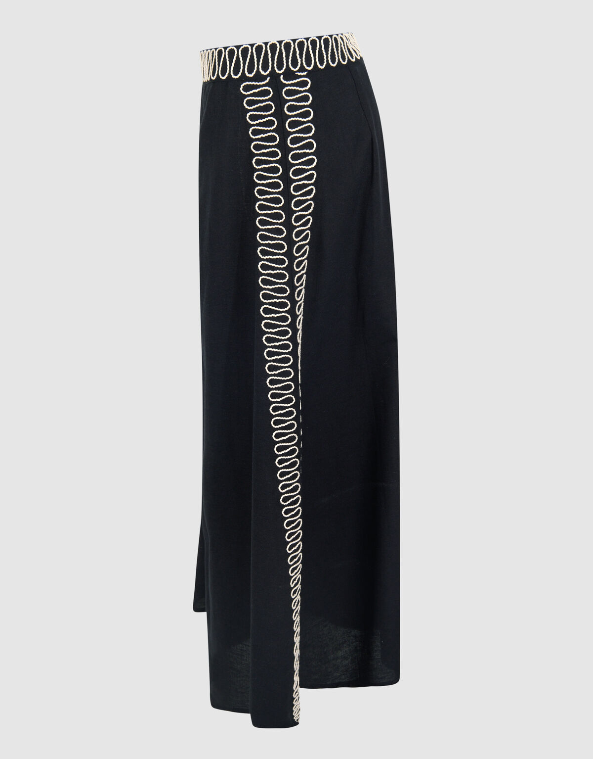 Embroidery Maxi Rok Zwart SHOEBY WOMEN