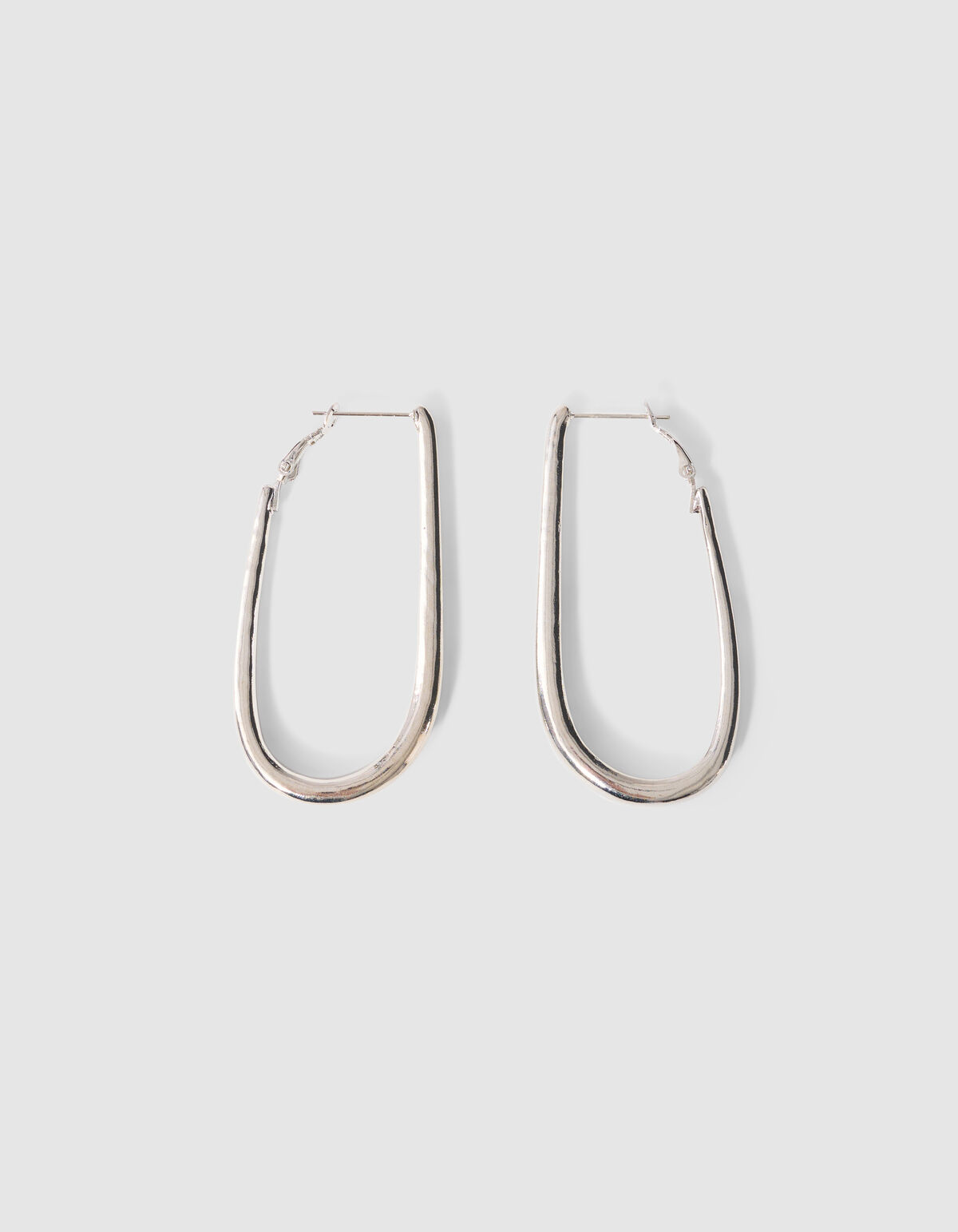 Rounded Square Oorbellen Zilver SHOEBY ACCESSOIRES