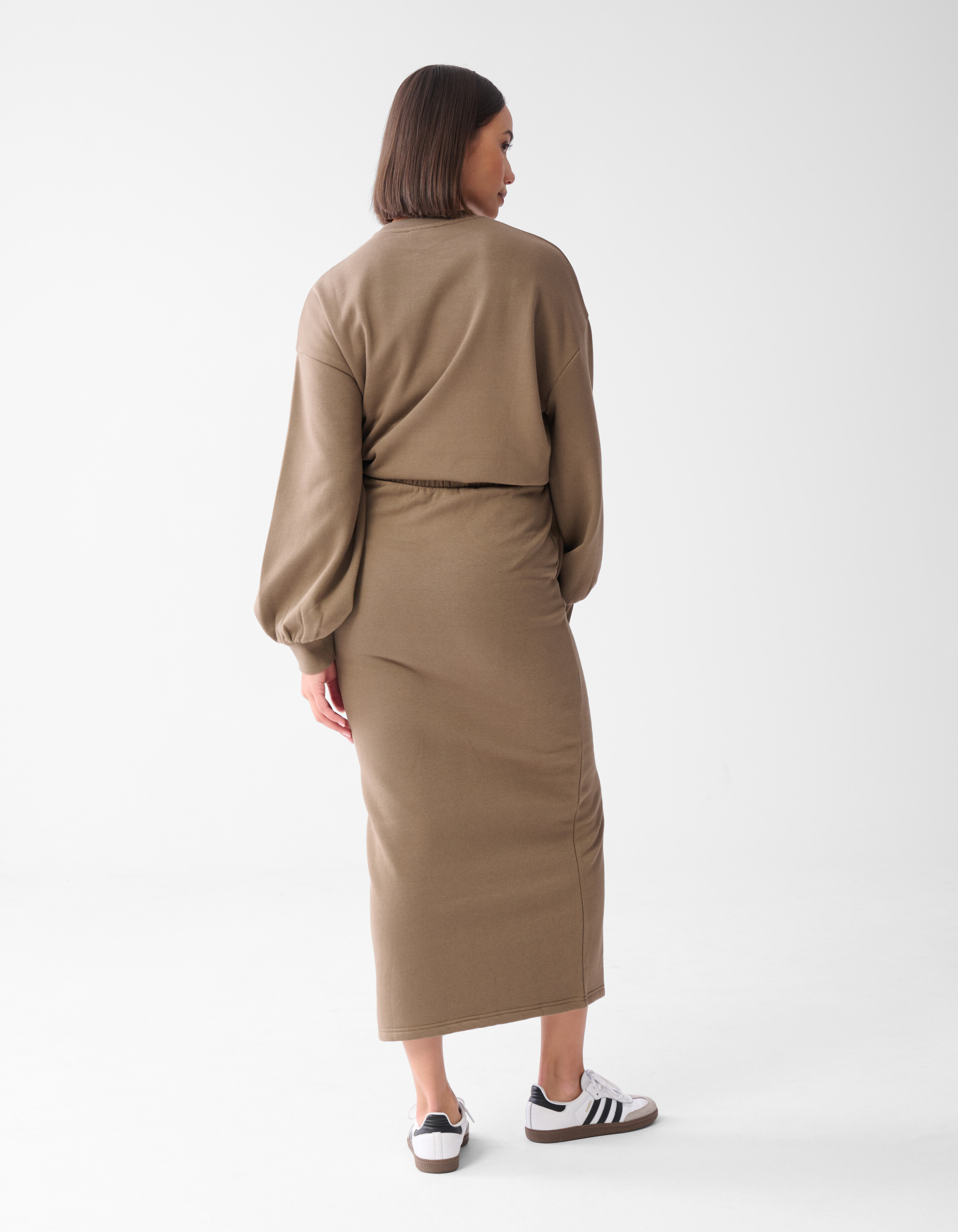 Sweat Maxi Rok Bruin SHOEBY WOMEN