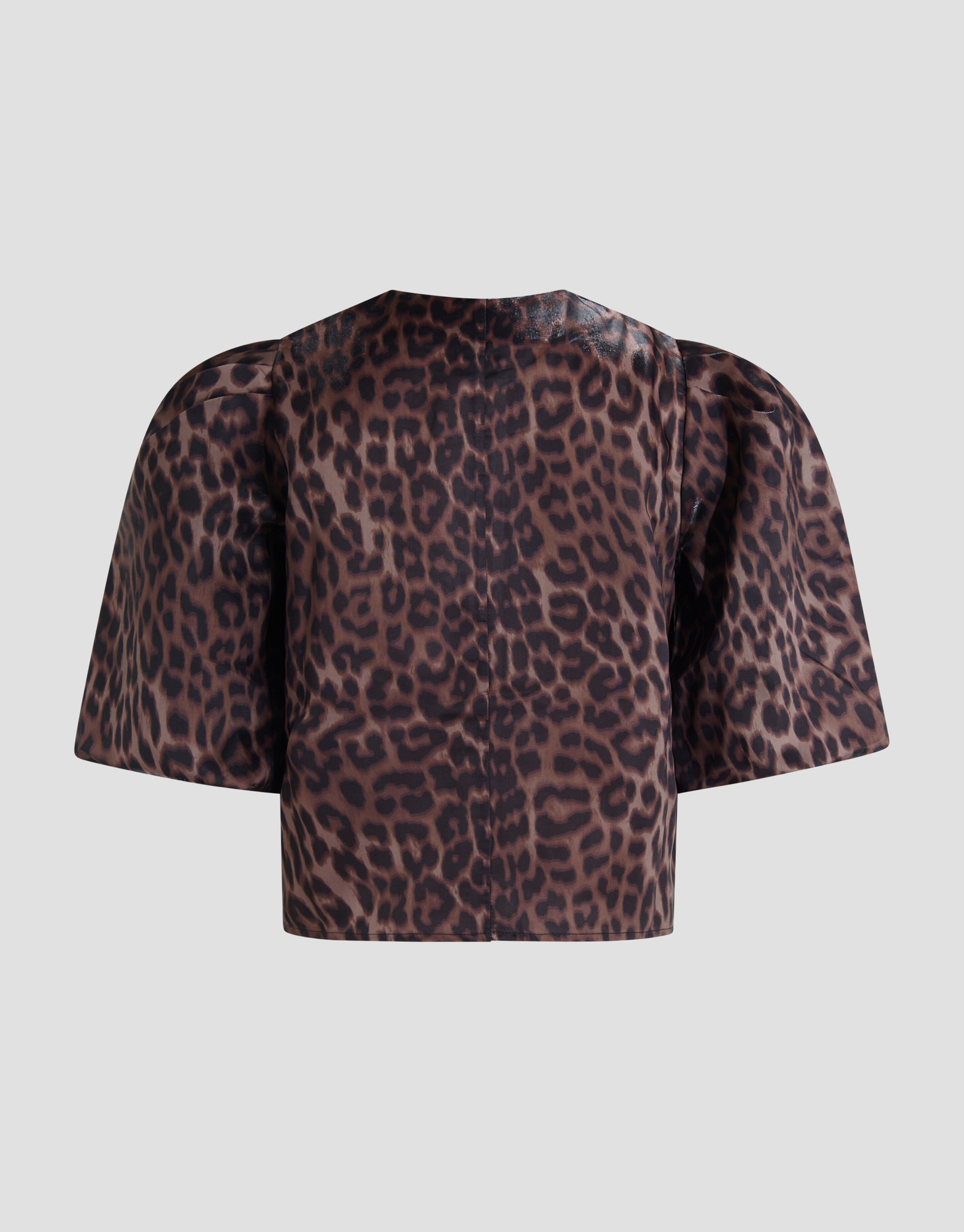 Puff Leopard Blouse Donkerbruin SHOEBY WOMEN