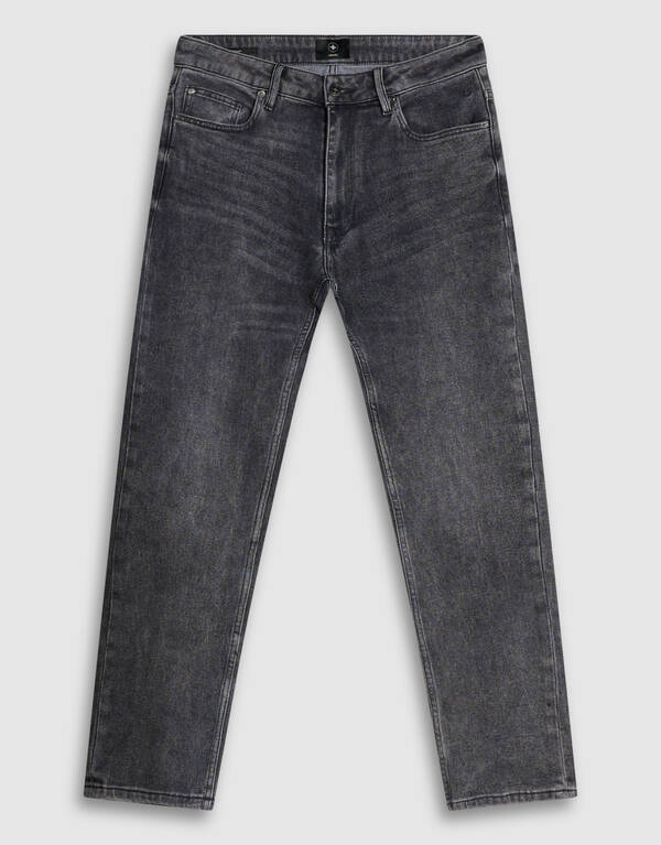 Slim Straight Fit Jeans Donkergrijs L32 SHOEBY MEN