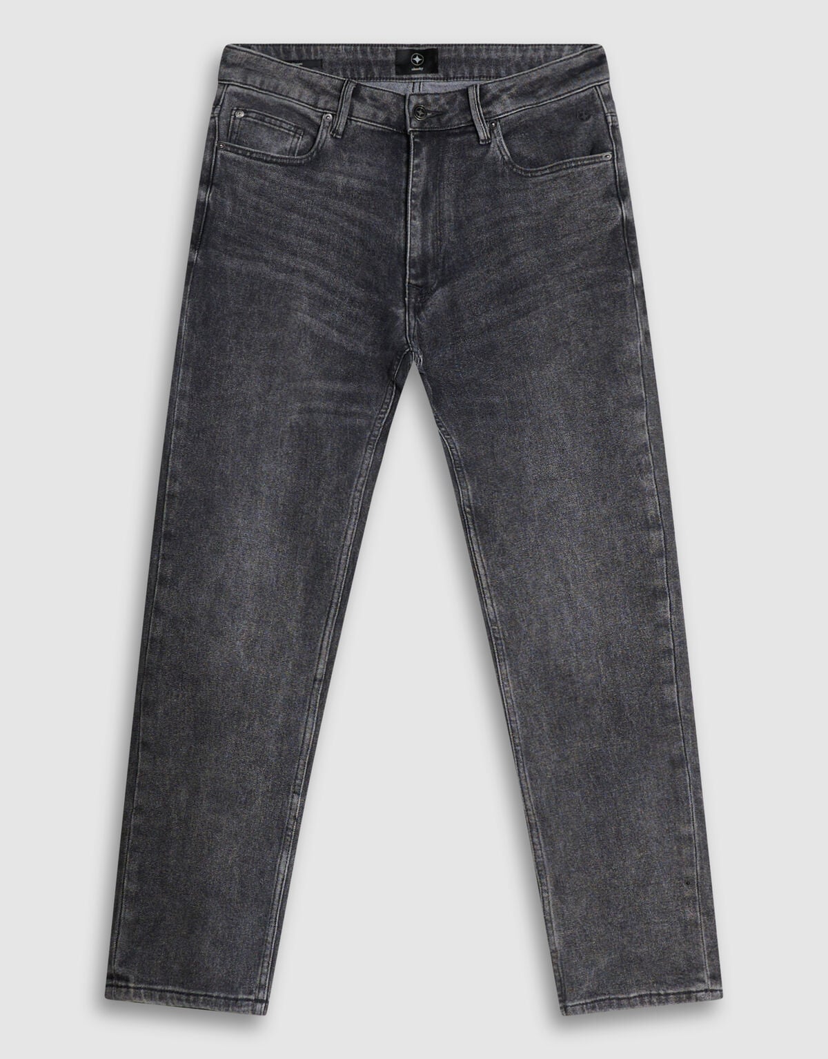 Slim Straight Fit Jeans Donkergrijs L32 SHOEBY MEN
