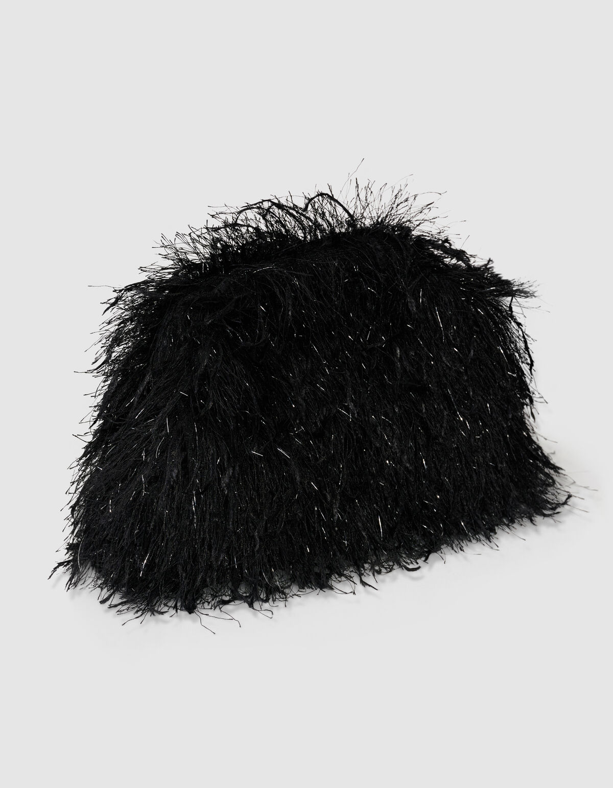 Feather Clutch Zwart SHOEBY ACCESSOIRES