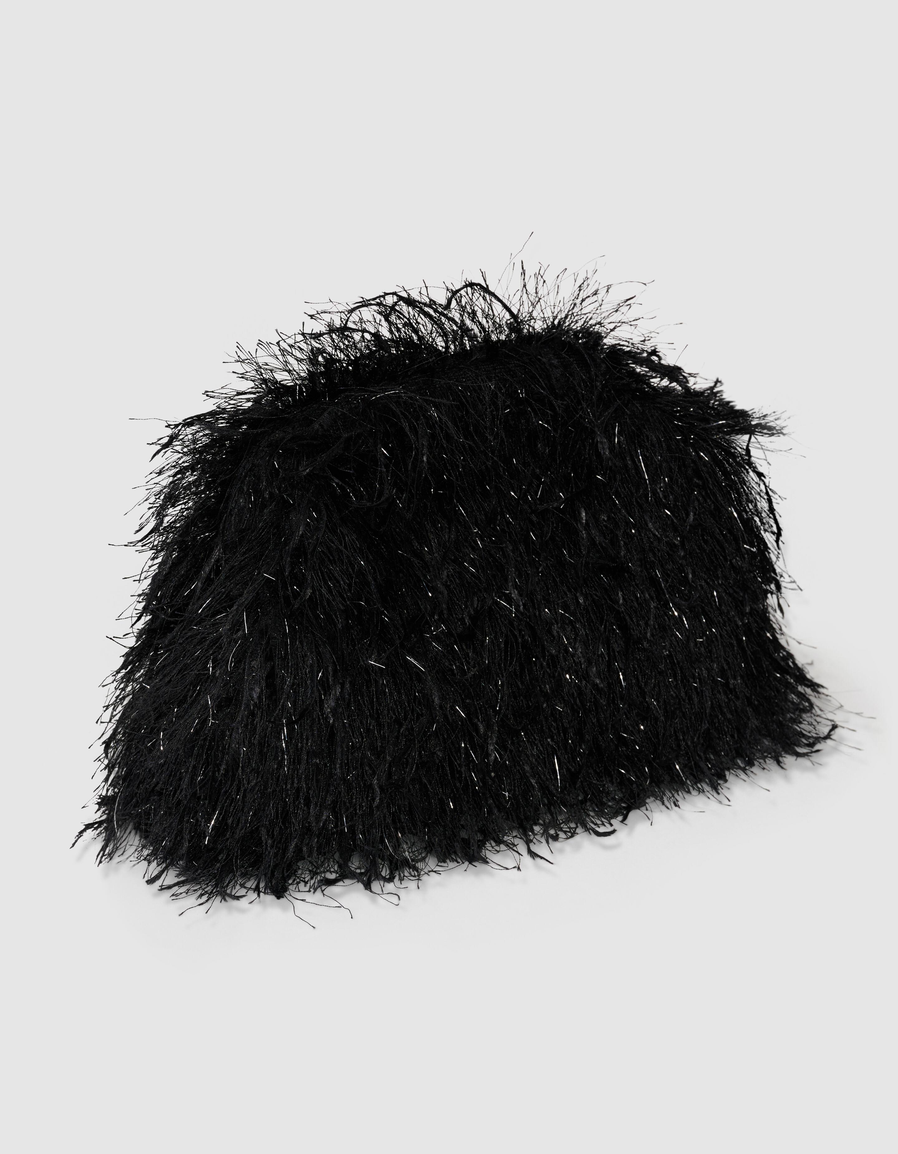 Feather Clutch Zwart SHOEBY ACCESSOIRES