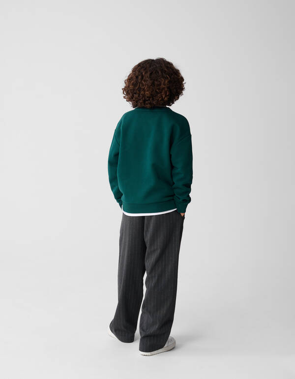 Two Way Sequin Sweater Donkergroen SHOEBY BOYS