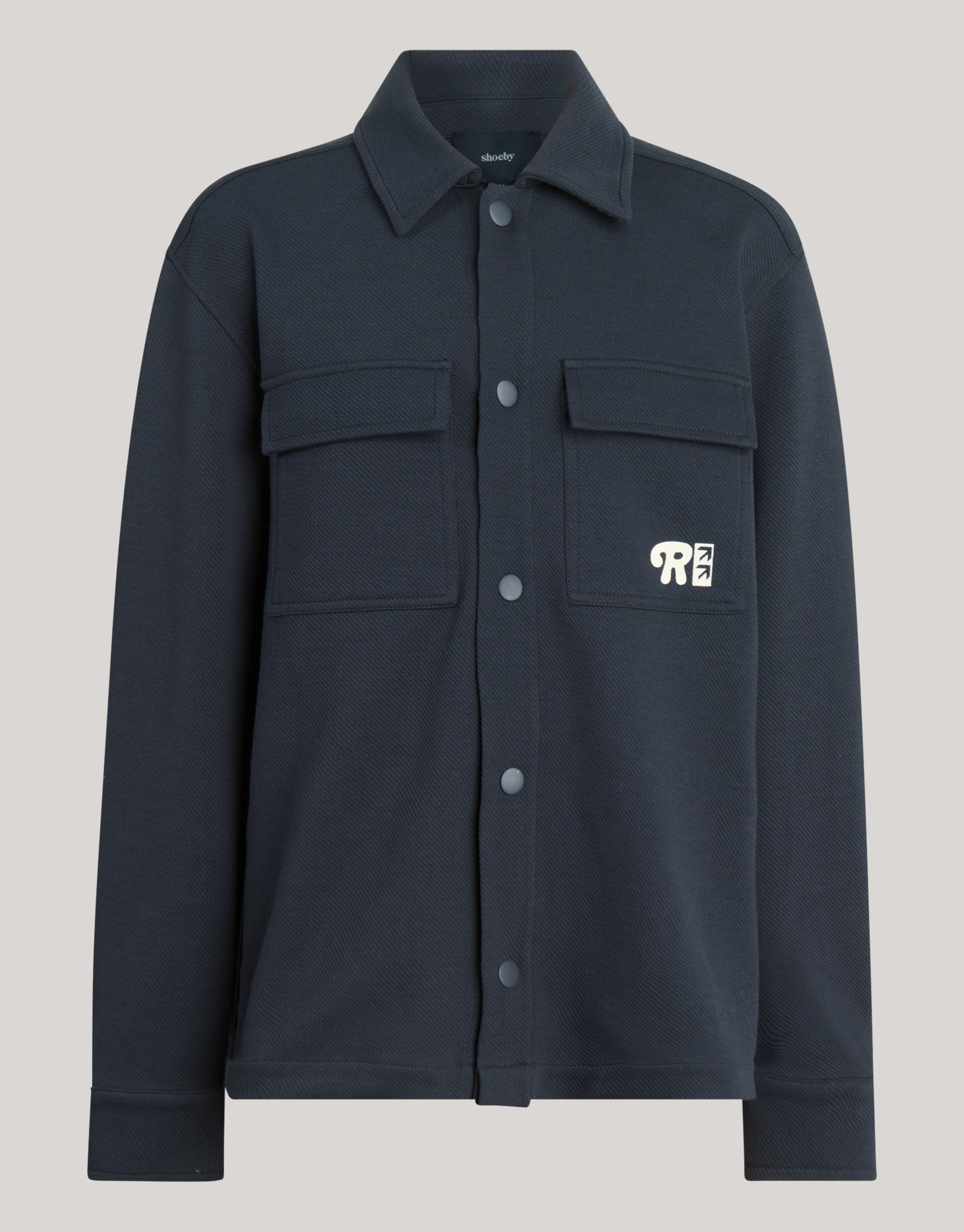 Printed Structuur Overshirt Donkergrijs SHOEBY BOYS