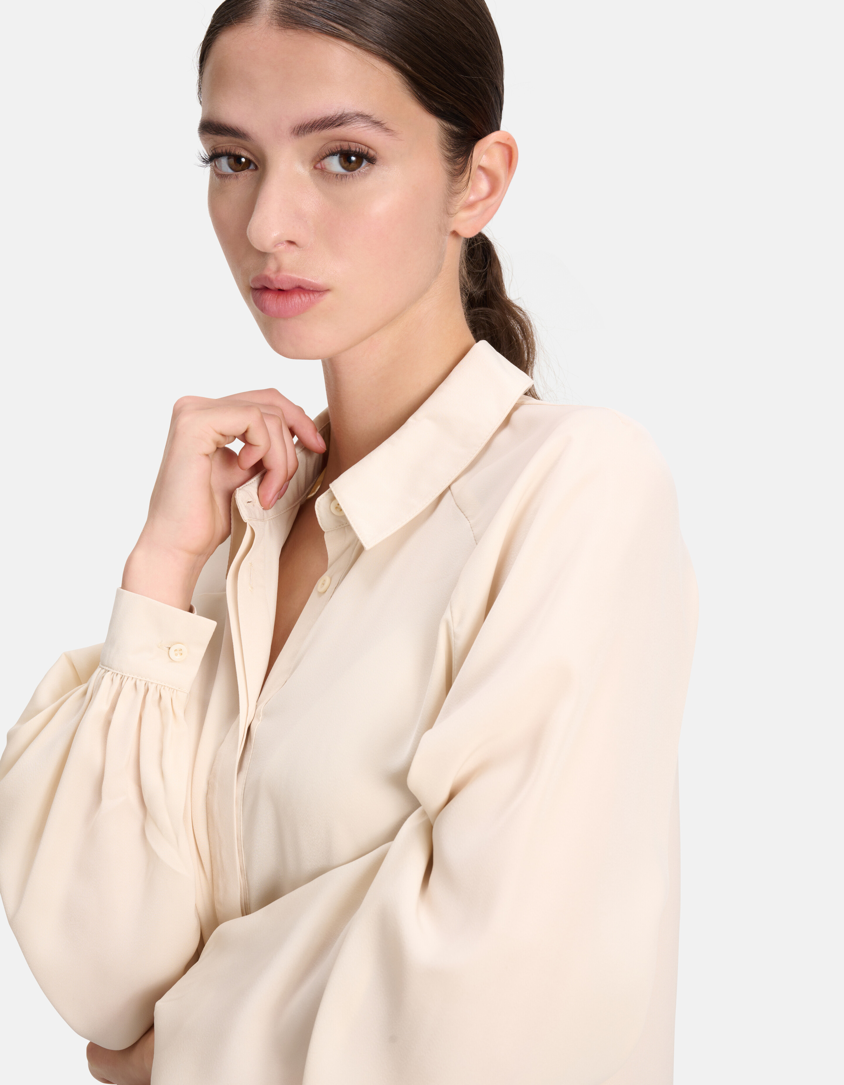 Soepelvallende Blouse Gebroken Wit SHOEBY WOMEN