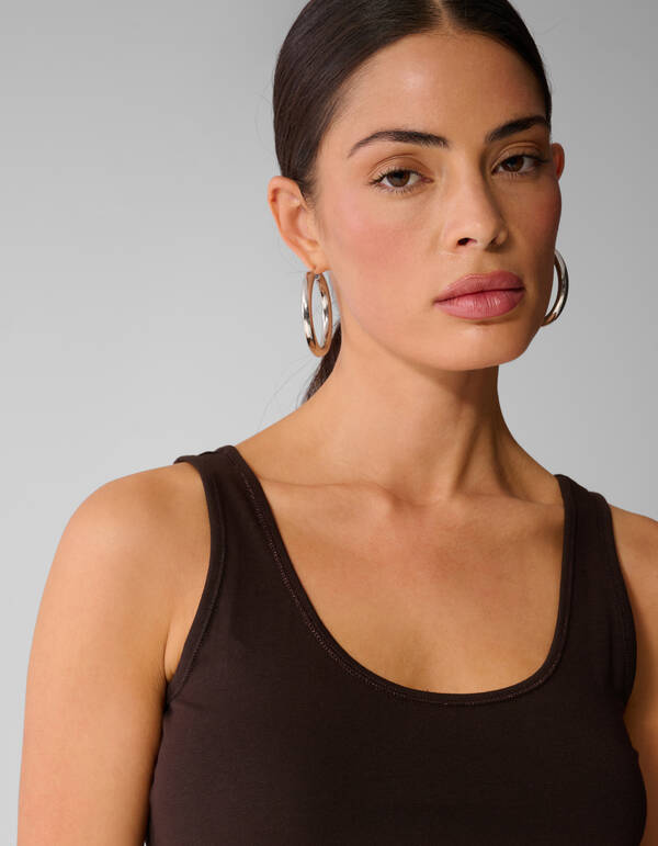 Basis Tanktop Donkerbruin SHOEBY WOMEN