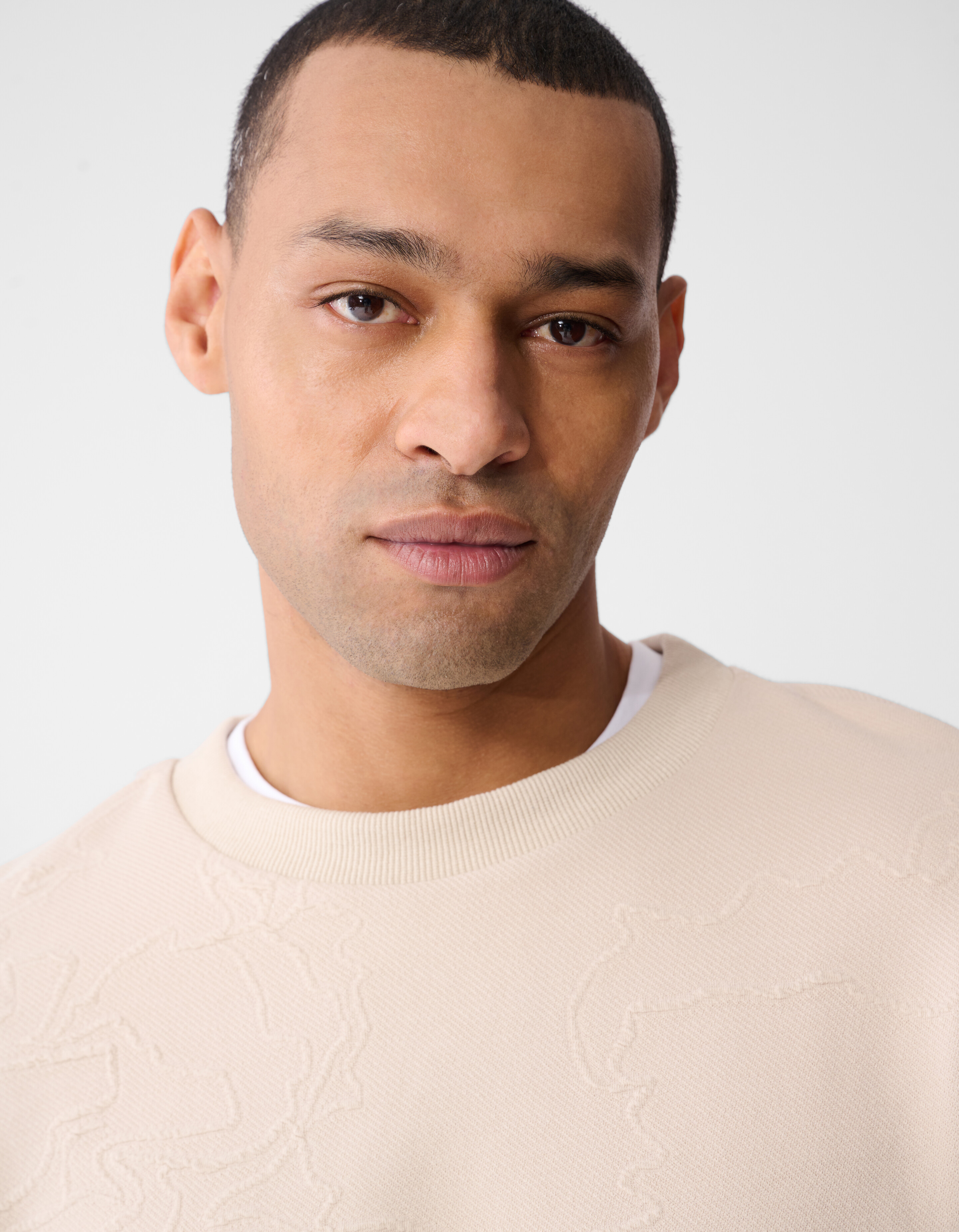 Structuur Sweater Gebroken Wit SHOEBY MEN