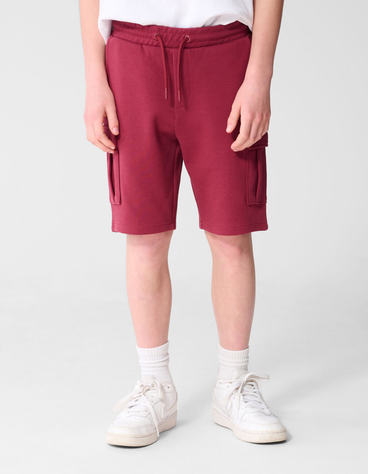 Cargo Pique Short Donkerrood SHOEBY BOYS
