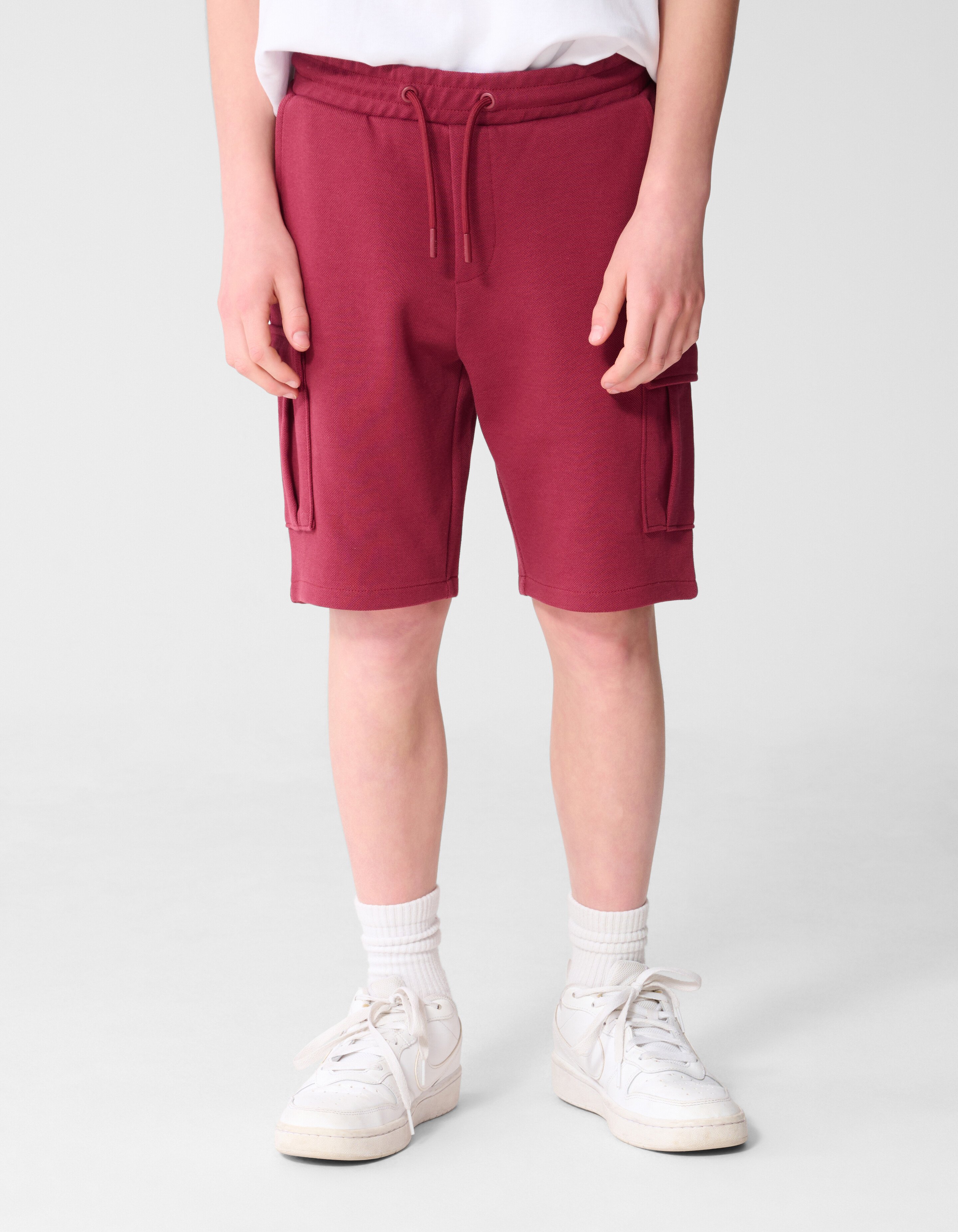 Cargo Pique Short Donkerrood SHOEBY BOYS