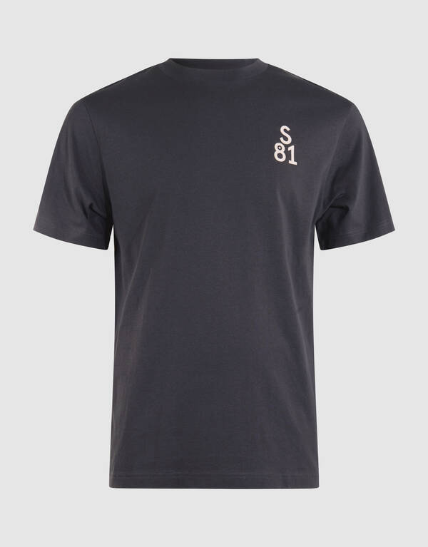 Line Artwork T-shirt Donkergrijs SHOEBY MEN