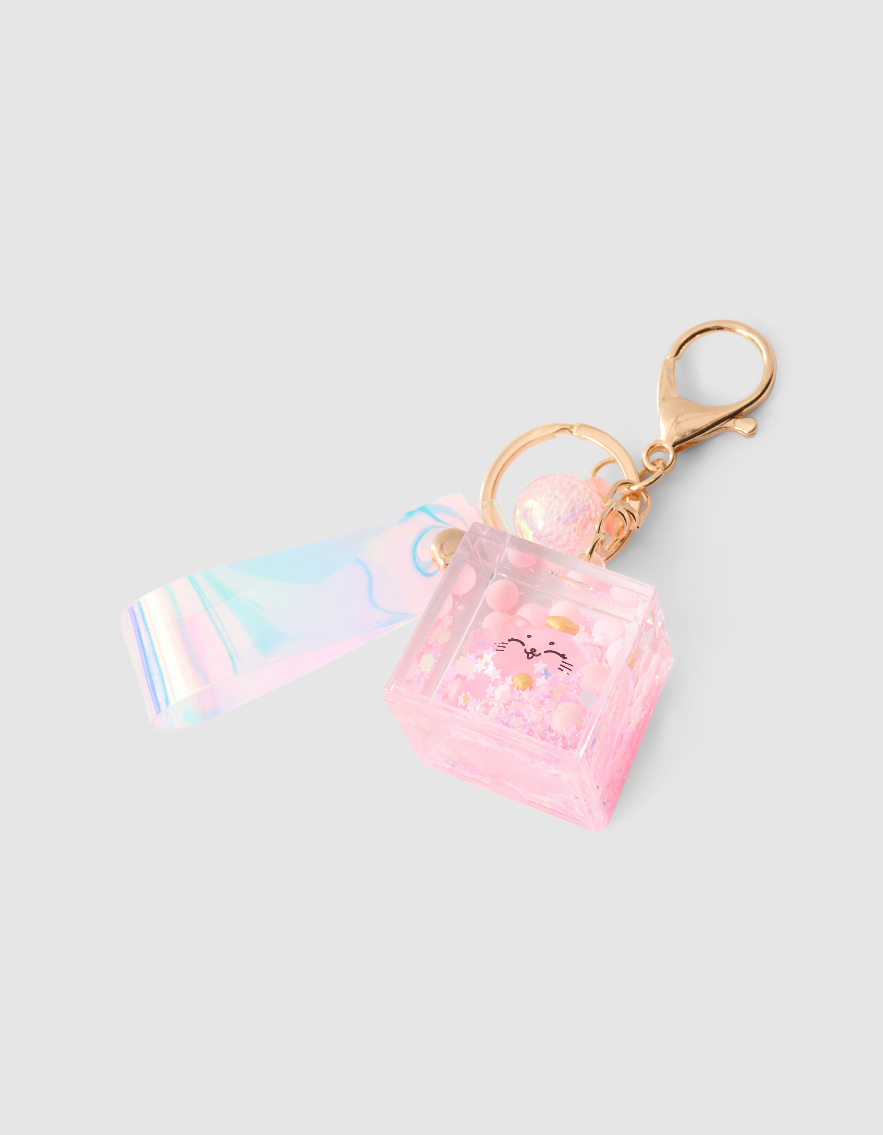 Kat Box Sleutelhanger Lichtroze SHOEBY ACCESSOIRES