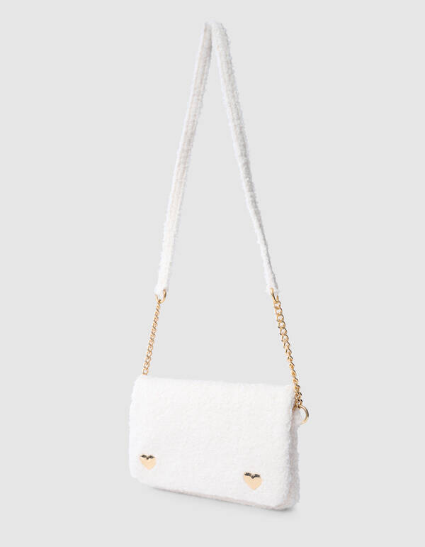 Teddy Heart Tas Gebroken Wit SHOEBY ACCESSOIRES