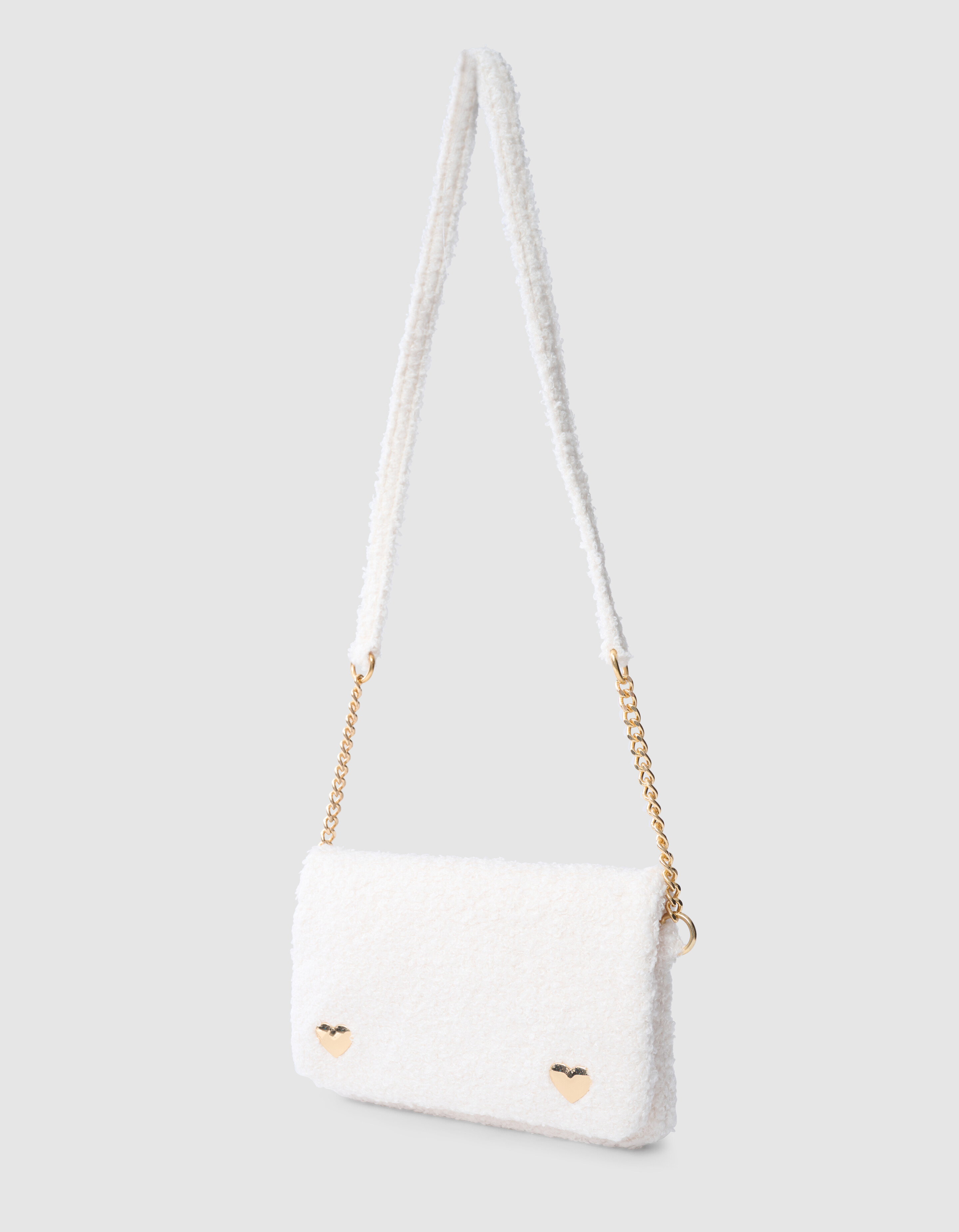 Teddy Heart Tas Gebroken Wit SHOEBY ACCESSOIRES