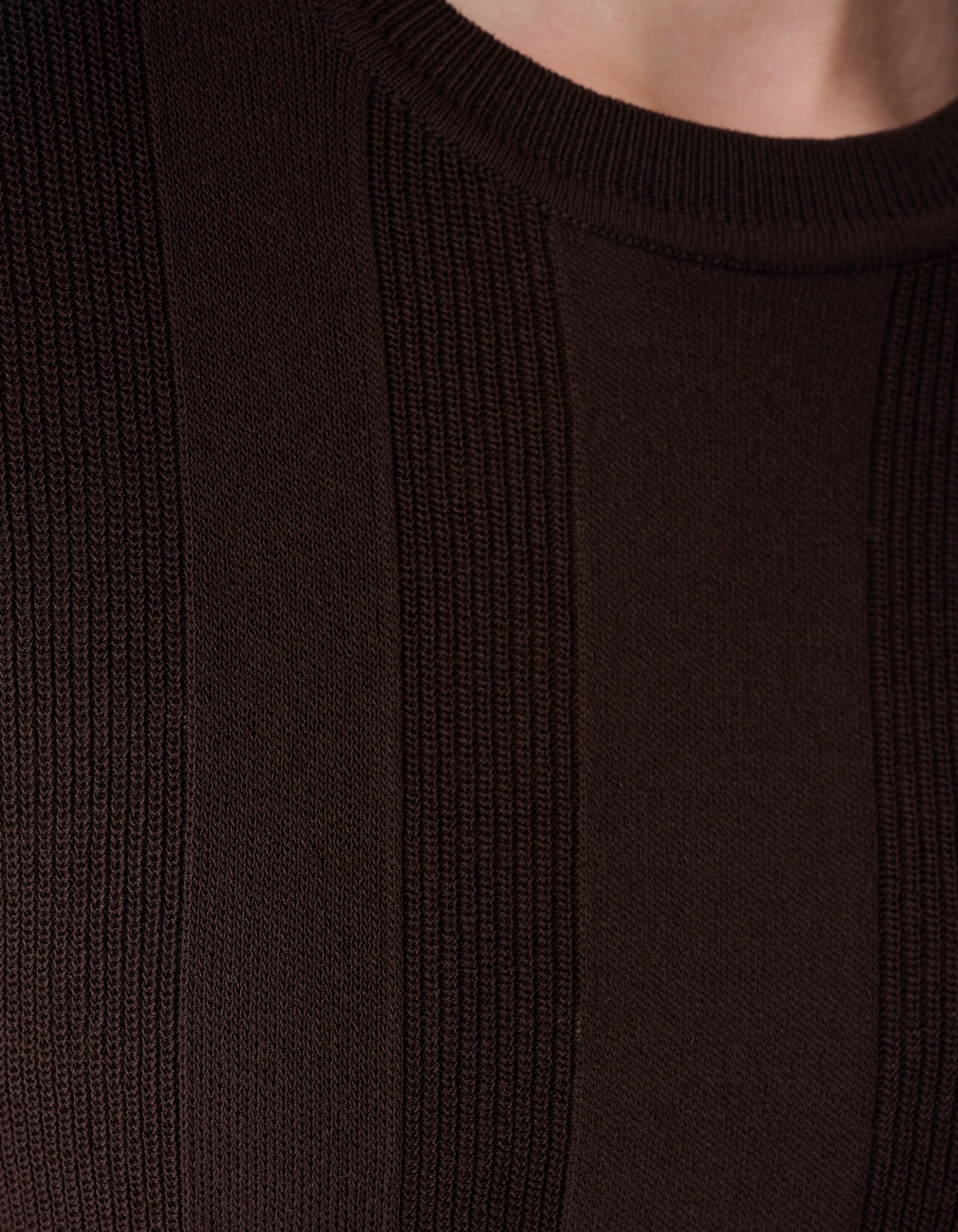 Gebreide Rib Top Donkerbruin By Mieke SHOEBY WOMEN