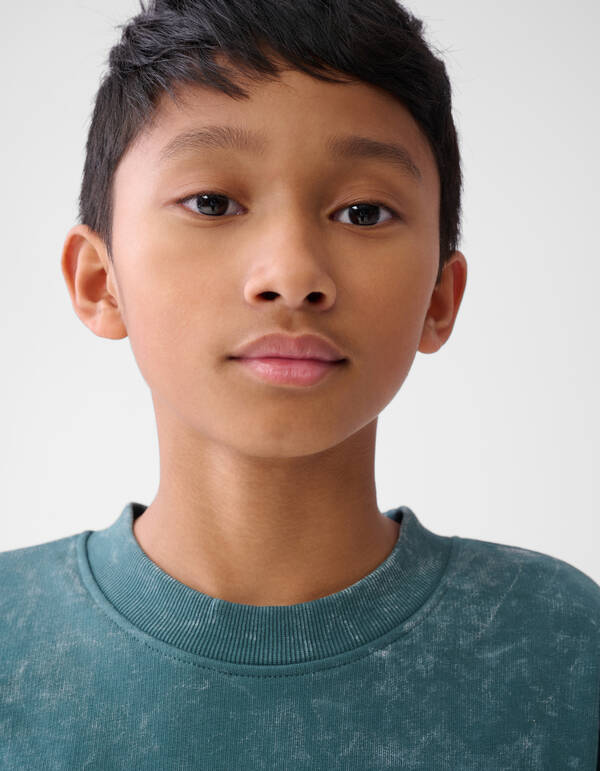 Washed Artwork Sweater Donkerblauw SHOEBY BOYS