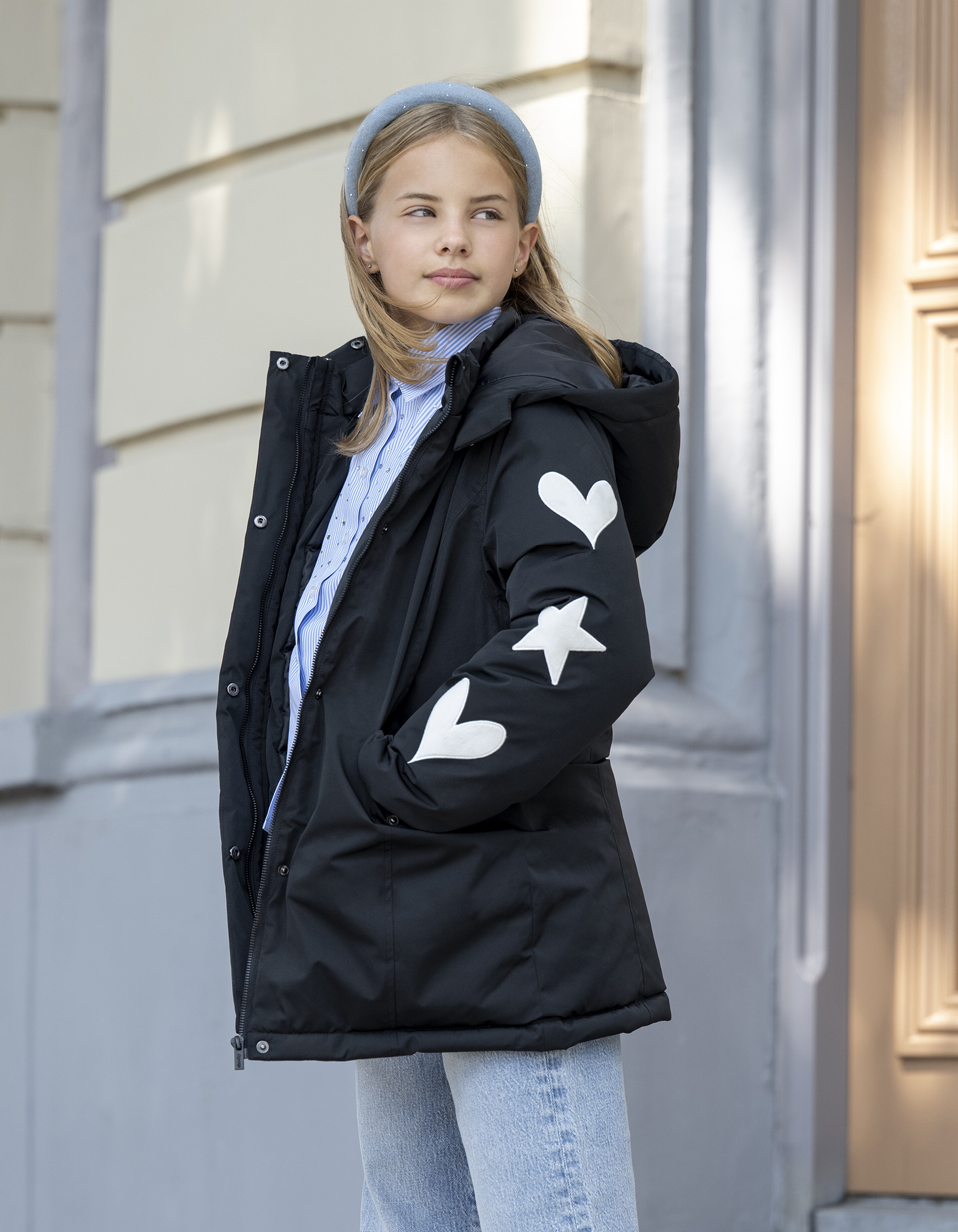 Heart/Ster Jas Zwart SHOEBY GIRLS