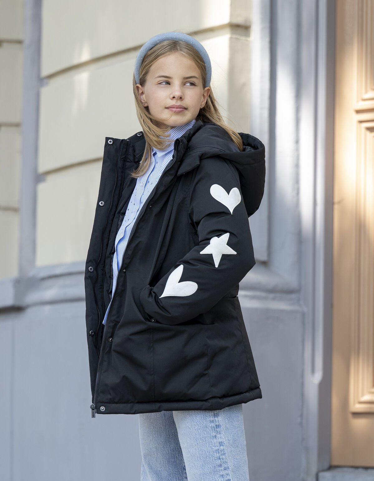 Heart/Ster Jas Zwart SHOEBY GIRLS