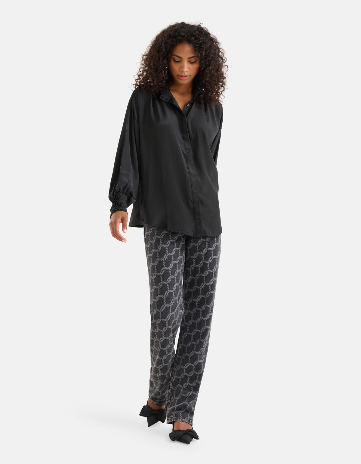 Satijnen Blouse Zwart SHOEBY WOMEN