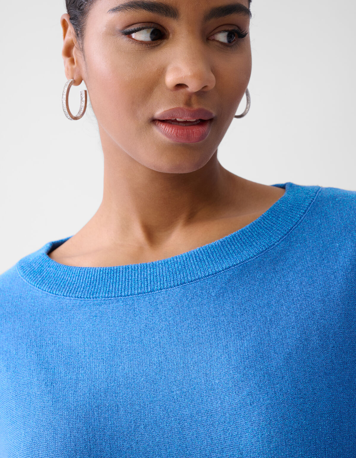 Glitter Vleermuismouwen Trui Blauw SHOEBY WOMEN