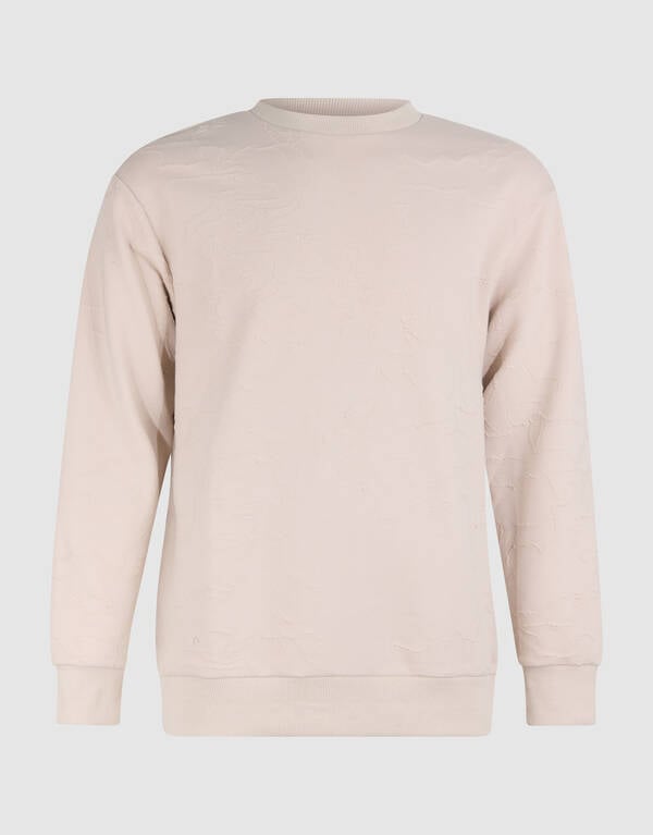 Structuur Sweater Gebroken Wit SHOEBY MEN