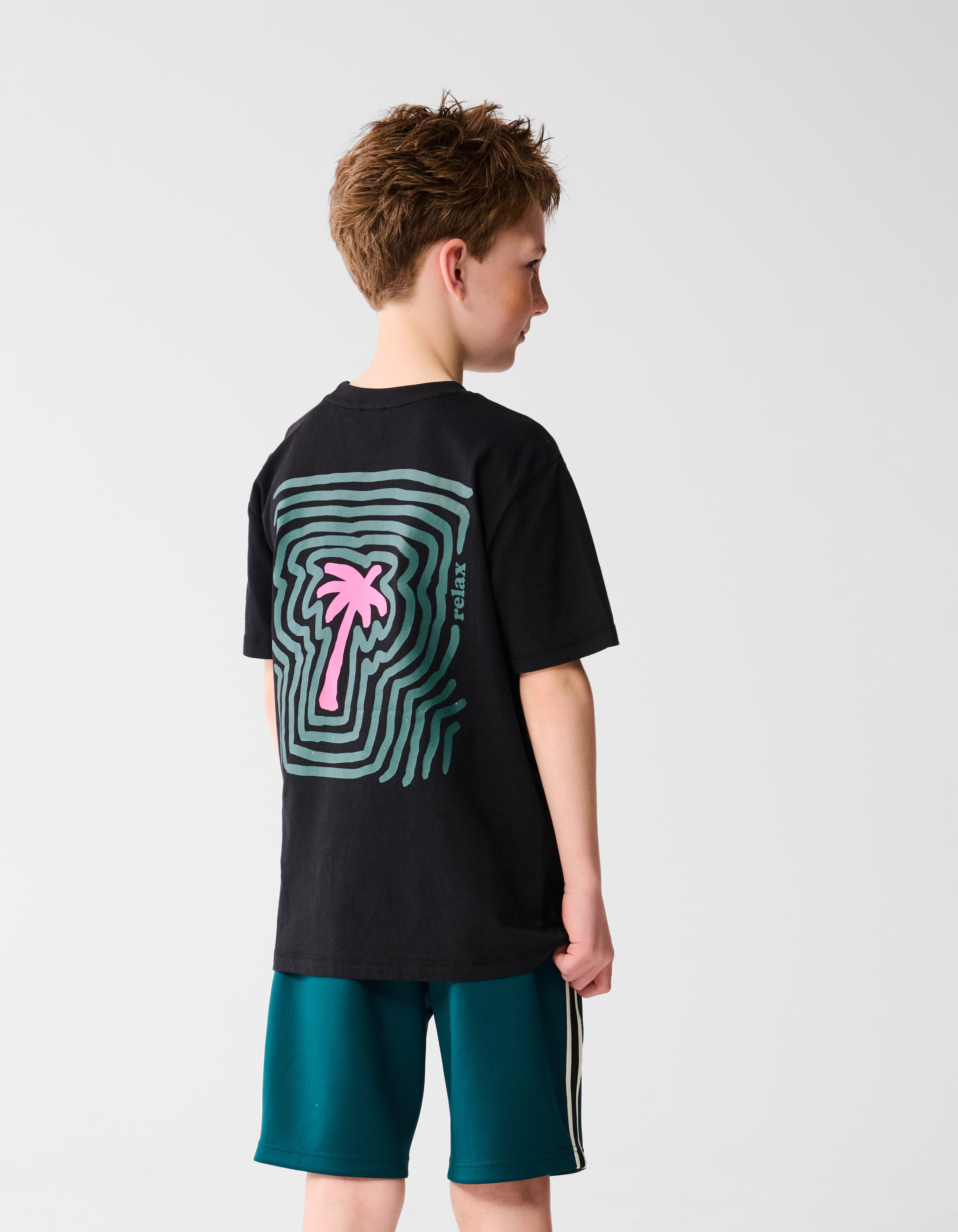 Palm Artwork T-shirt Zwart SHOEBY BOYS