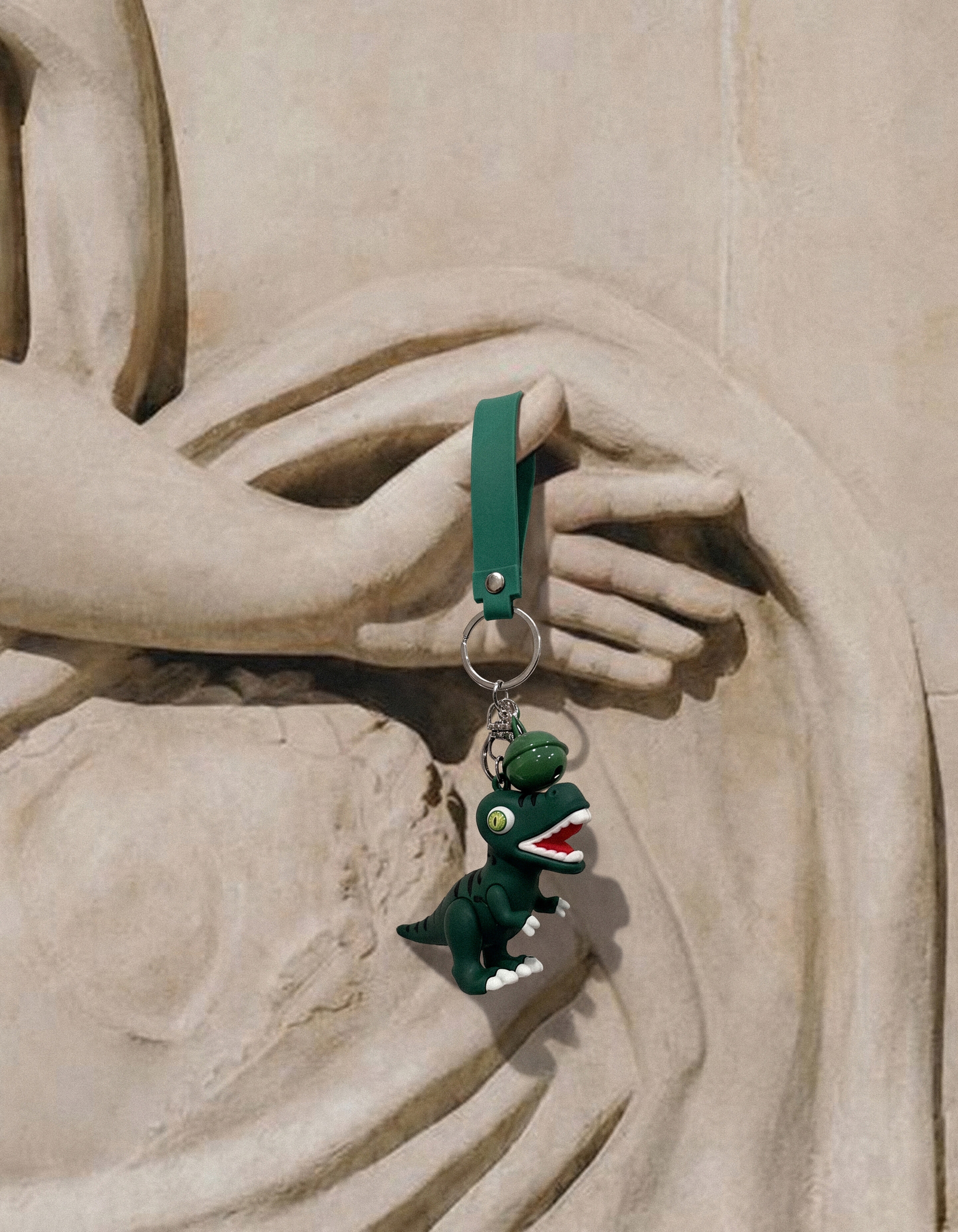 Grote Dino Sleutelhanger Groen SHOEBY ACCESSOIRES