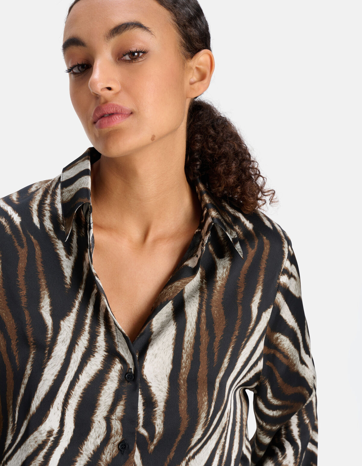 Tijgerprint Blouse Bruin SHOEBY WOMEN