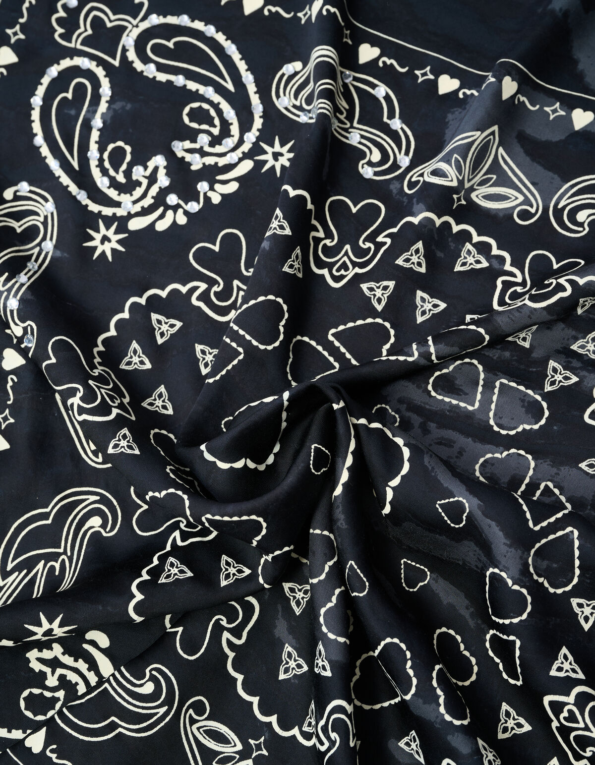 Strass Paisley Sjaal Donkergrijs SHOEBY ACCESSOIRES