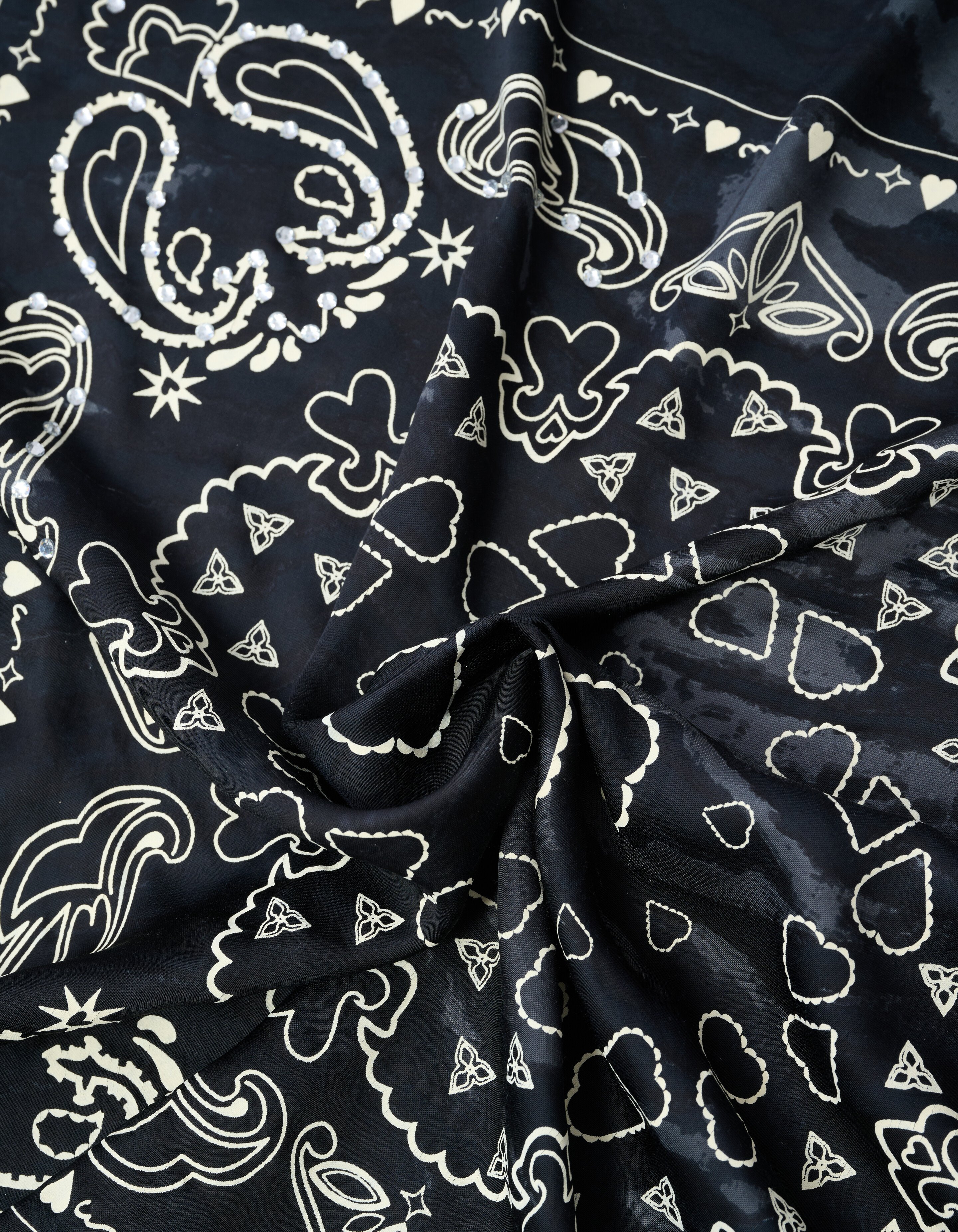 Strass Paisley Sjaal Donkergrijs SHOEBY ACCESSOIRES